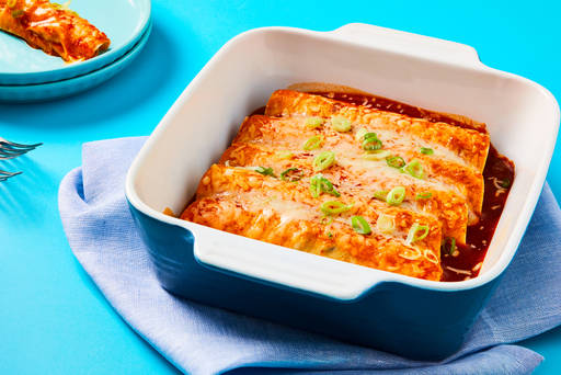Cheesy Chicken & Black Bean Enchiladas