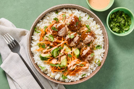 Banh Mi–Style Pork Meatball Bowls