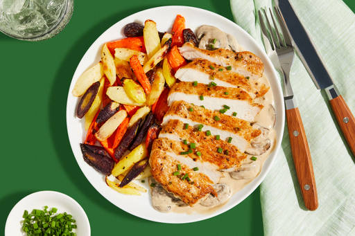 Pork Chops & Bacon with Truffle Sauce