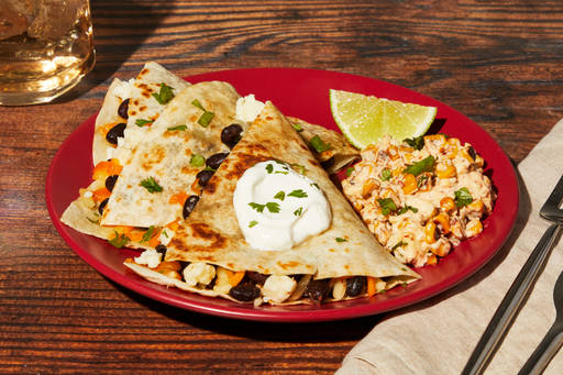 Chili Lime Bean & Chicken Quesadillas