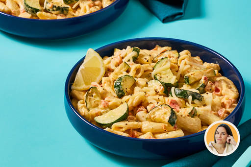 Creamy Chicken, Lemon & Zucchini Rigatoni