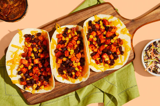 BBQ Shrimp & Sweet Potato Tacos