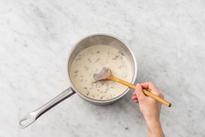 Creamy Truffle and Mushroom Rigatoni step 5