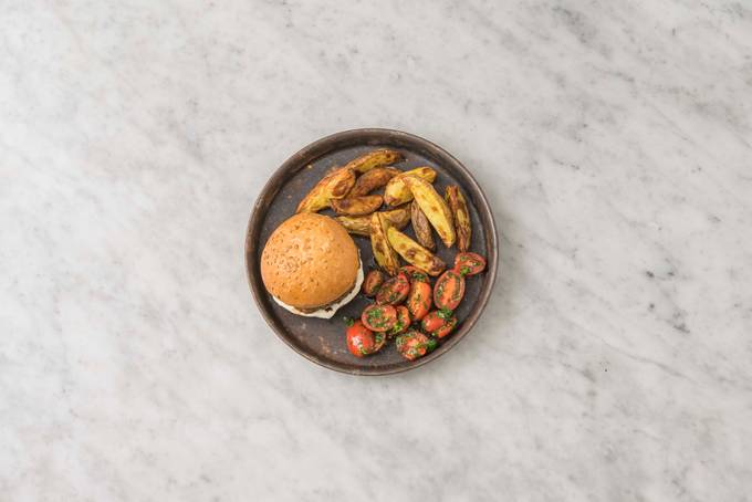 Herby Burgers and Wedges step 6