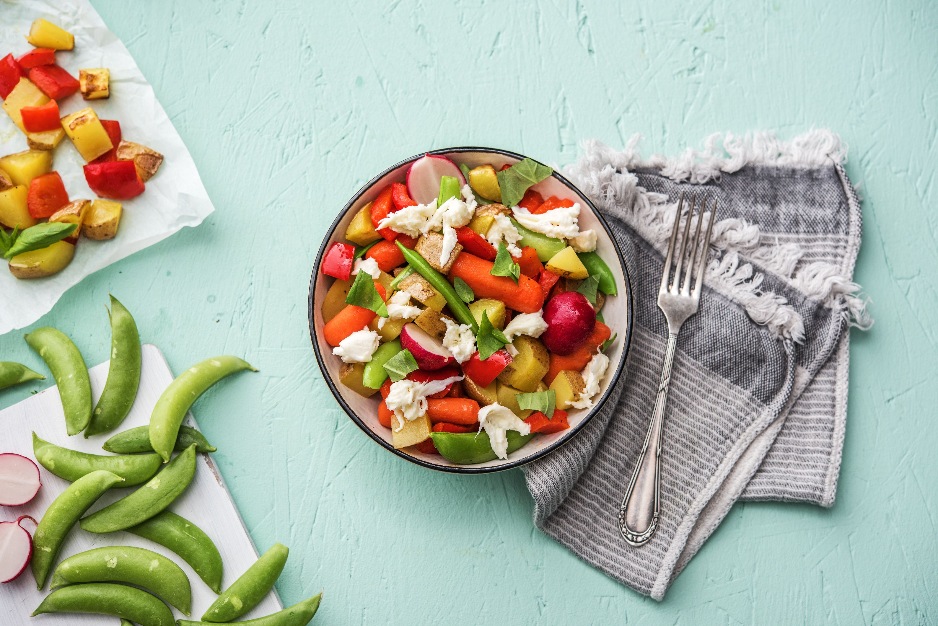 Keto Snap Pea and Radish Salad