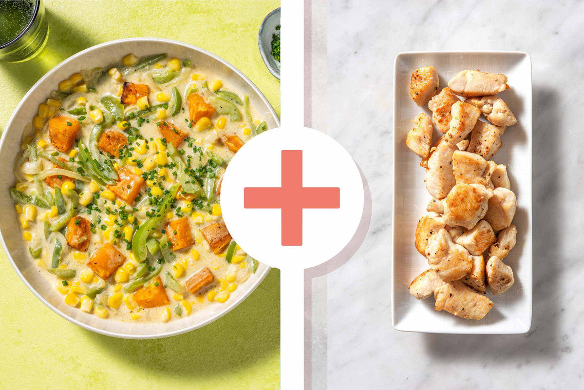 Quick Chicken, Sweet Potato and Corn Chowder Recipe HelloFresh