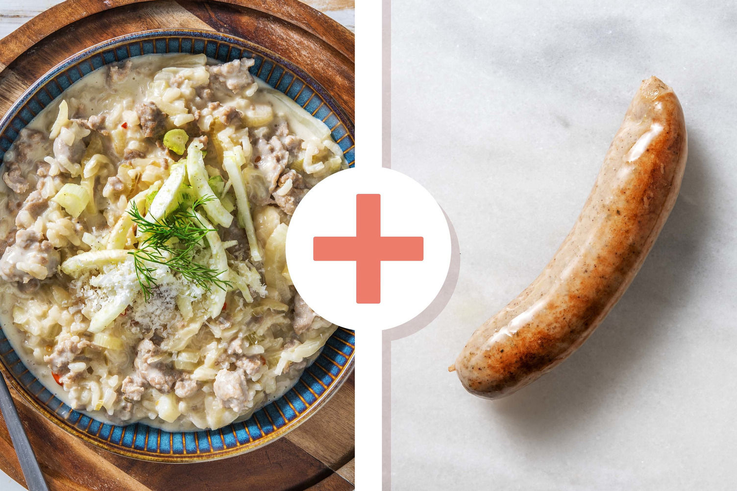 Double protein Risotto met dubbele portie Brandt & Levieworst Recept