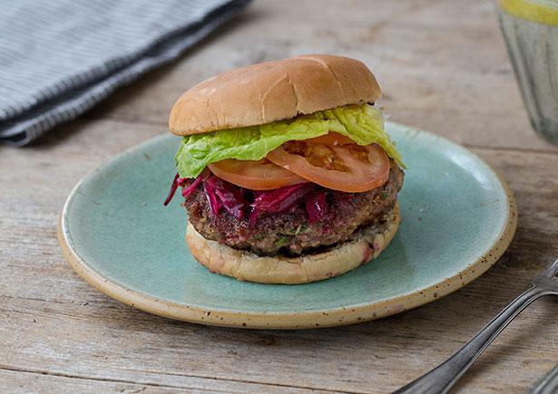 Bucking Beef Burgers with Beetroot Relish Recipe | HelloFresh