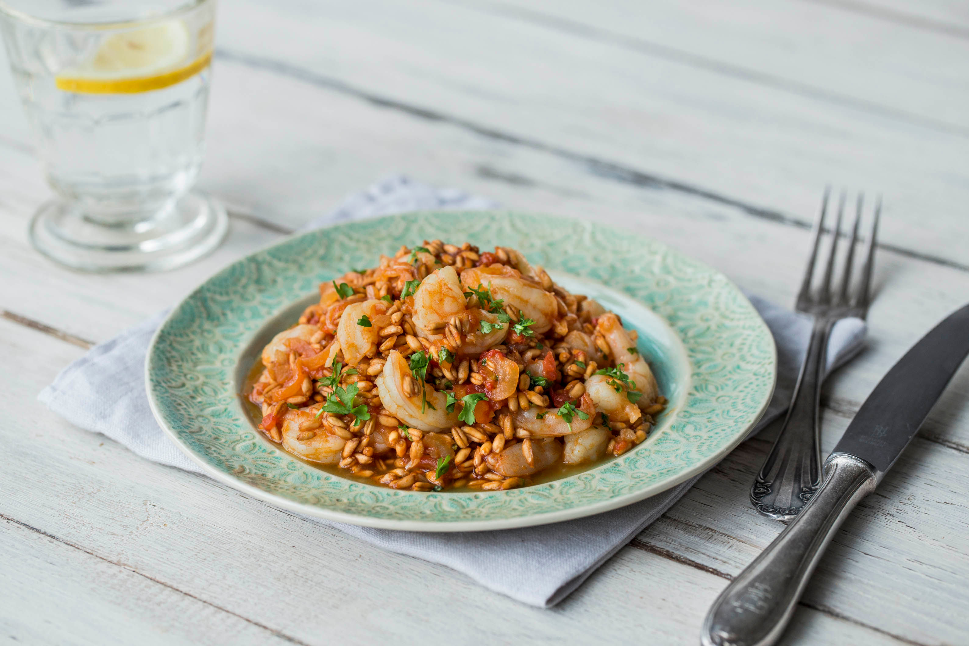 Shrimp & Tomato Farrotto Recipe HelloFresh
