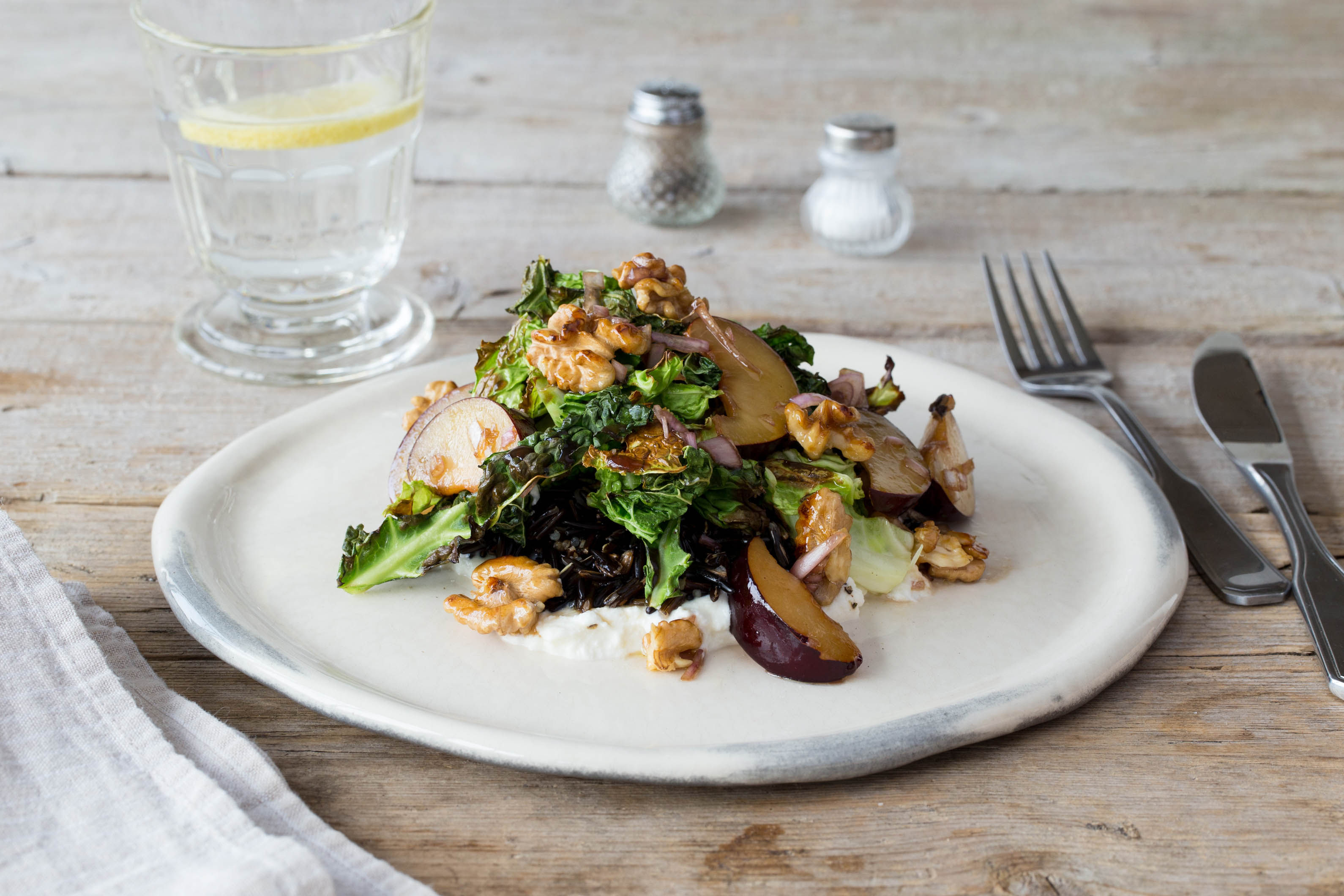 Charred Kale and Plum Salad Recipe HelloFresh