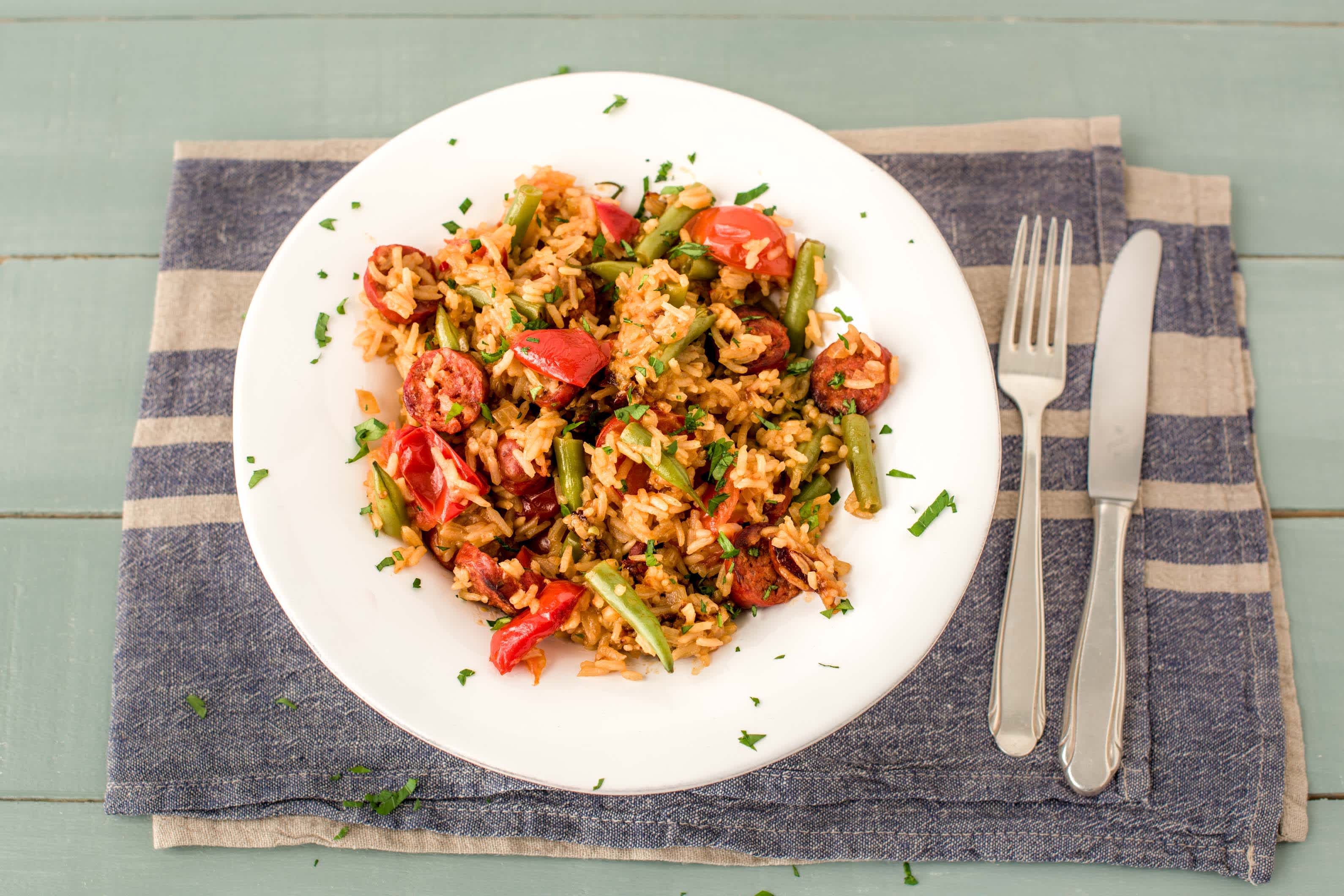 Chorizo Paella with Cherry Tomatoes Recipe HelloFresh