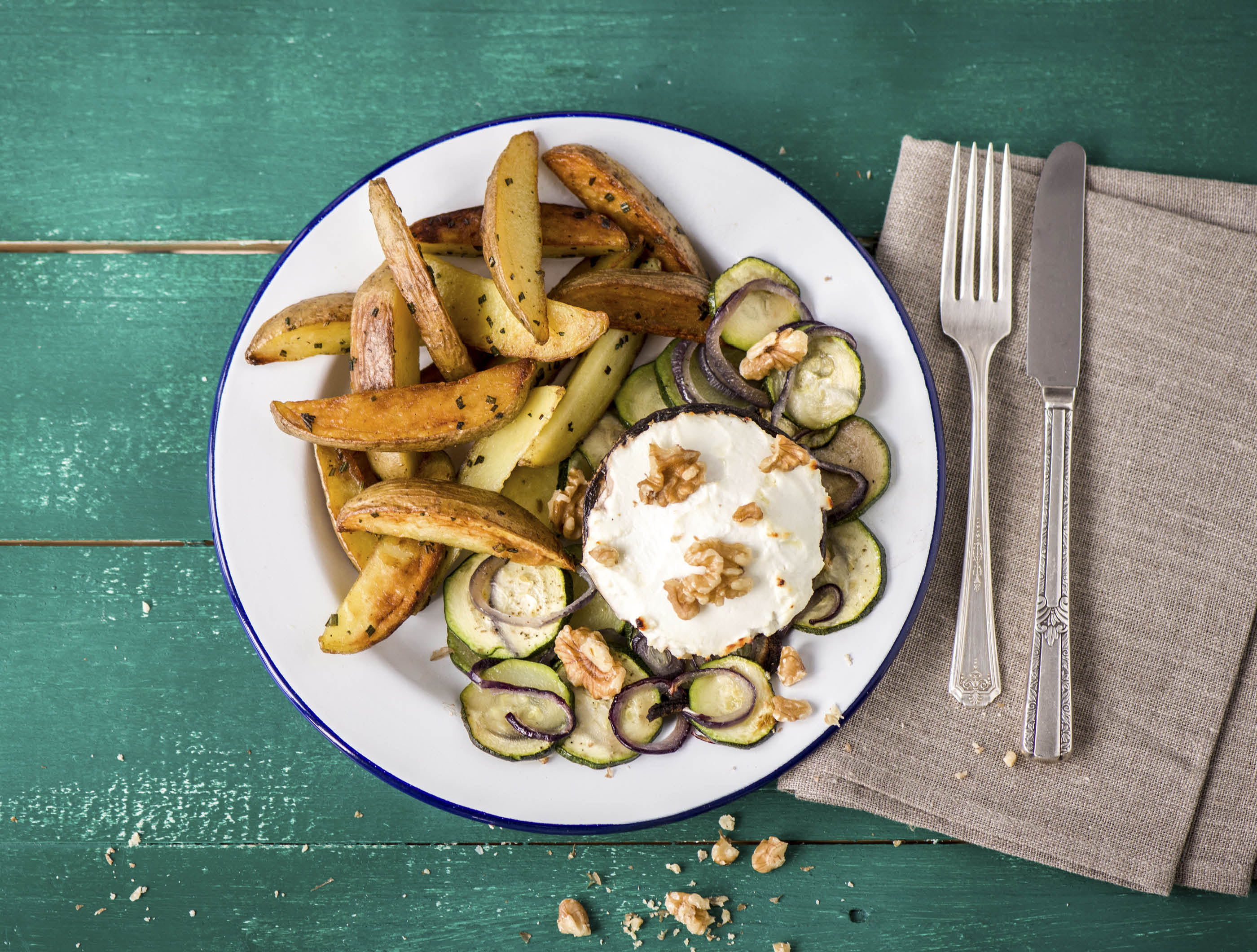 Portobello uit de oven met geitenkaas en walnoten Recept HelloFresh