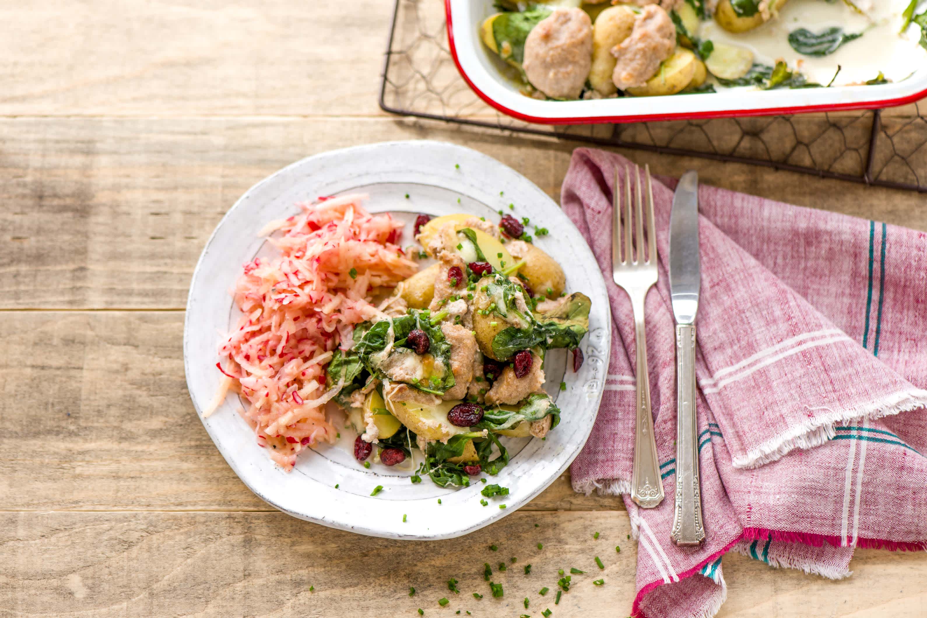 Schön fruchtig: Kartoffel-Spinat-Auflauf Rezept | HelloFresh
