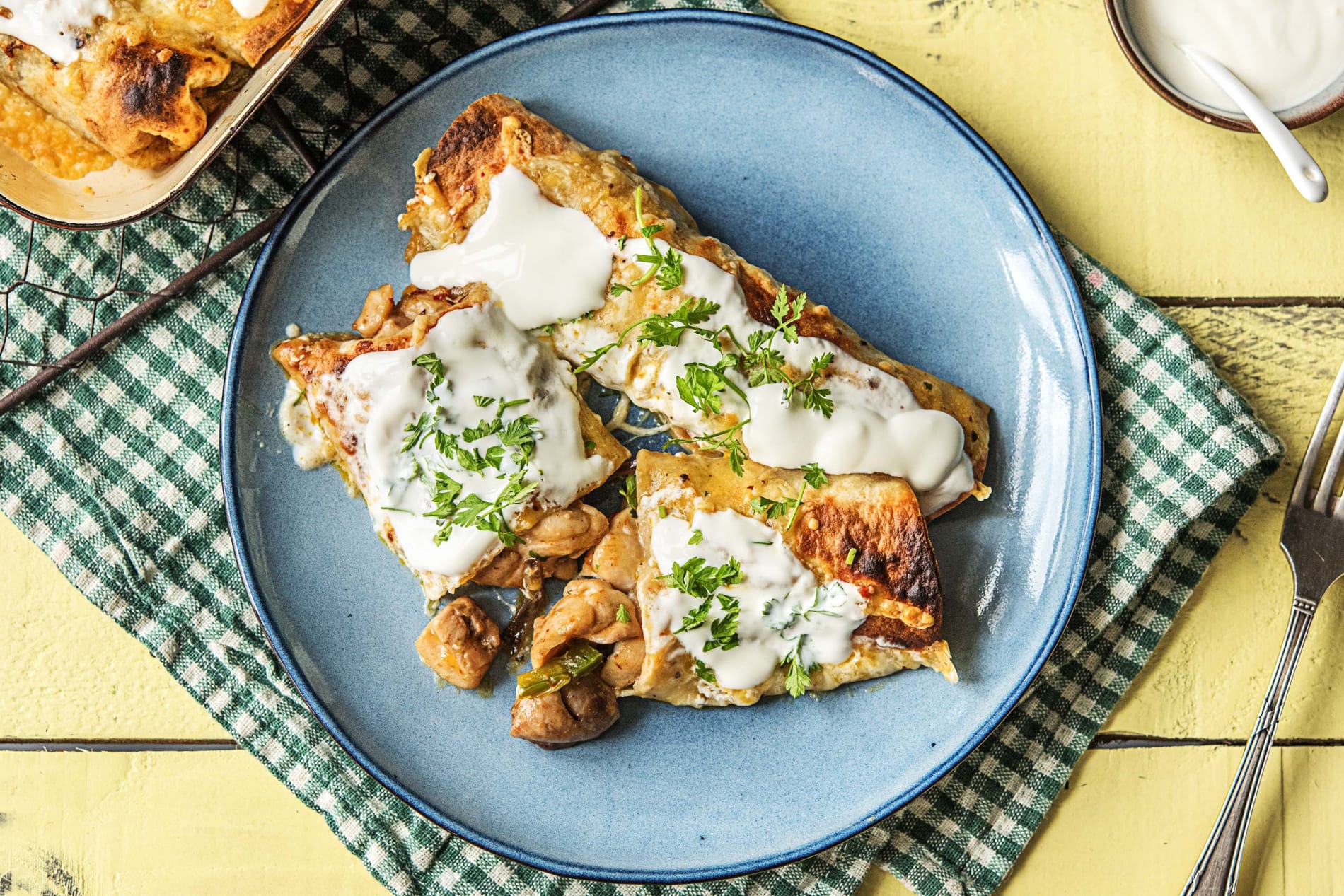 Cheesy Chicken Enchiladas Recipe HelloFresh