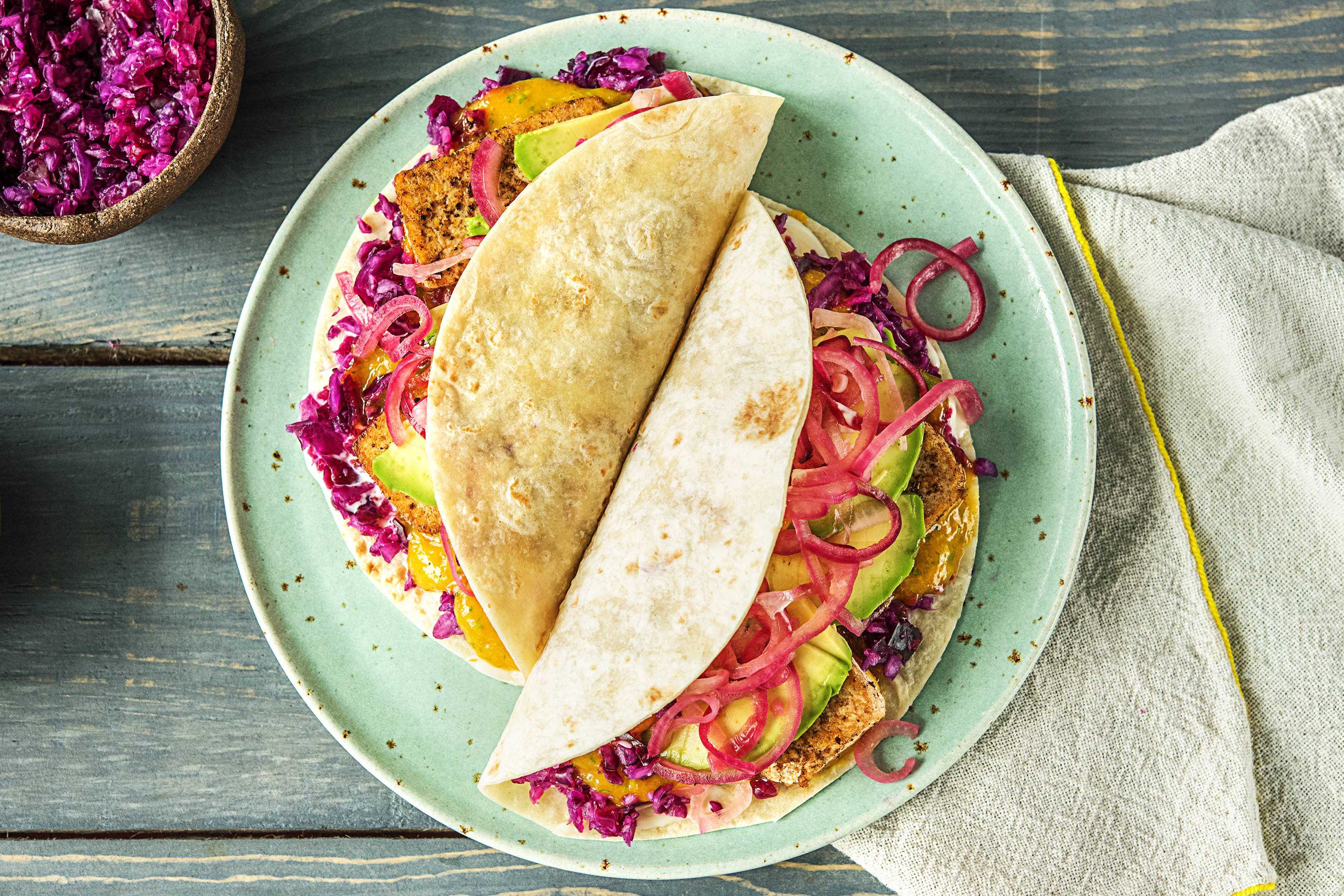 Scharfe Tacos mit mariniertem Tofu Rezept | HelloFresh