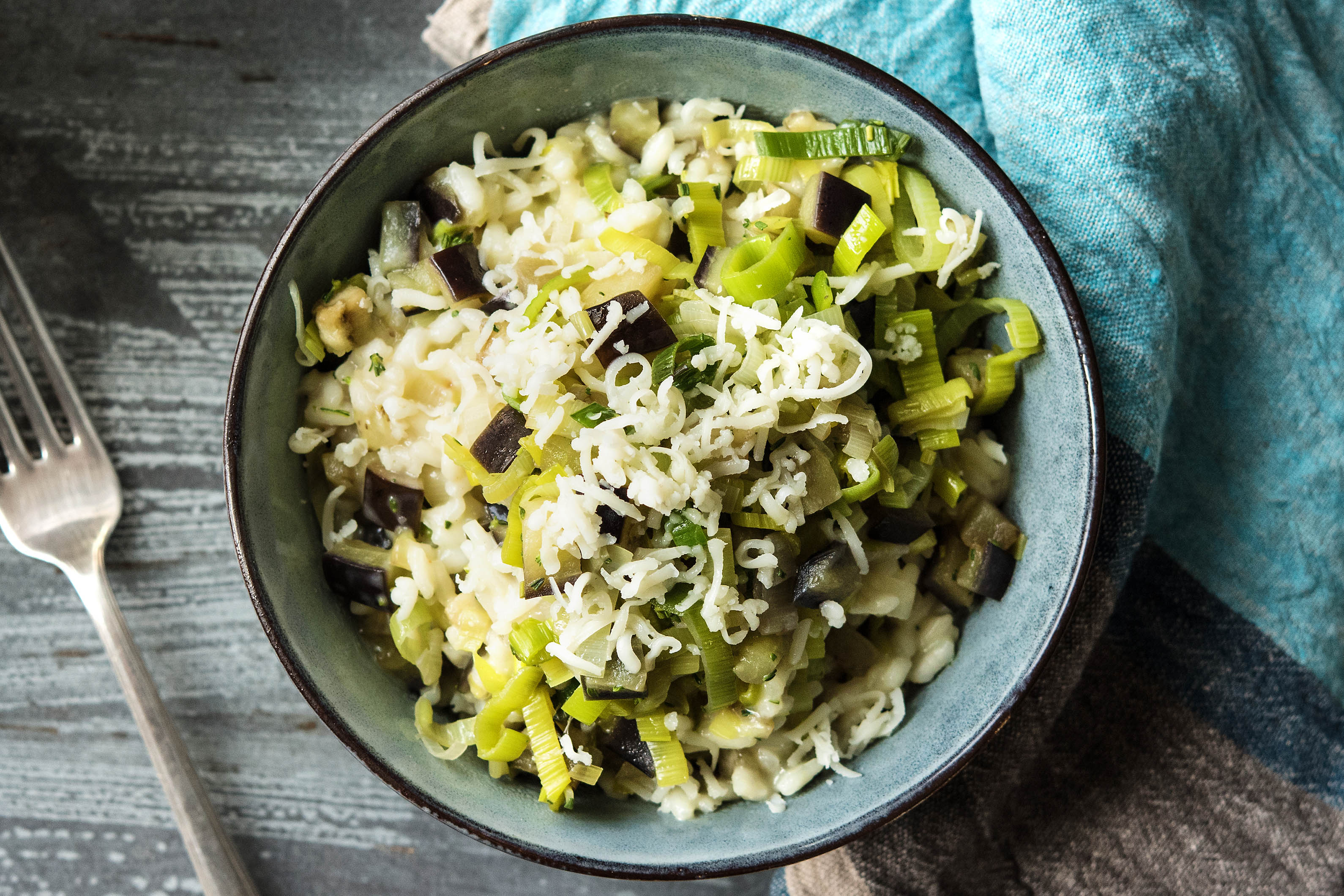 Risotto met aubergine en provolone Recept HelloFresh