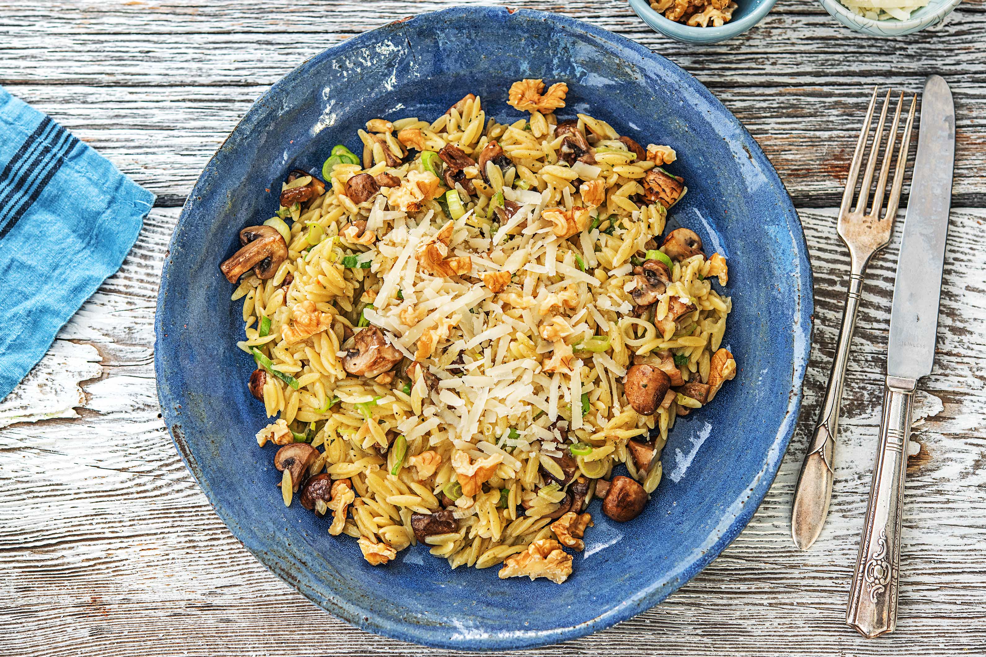 Champignonrisotto van orzo Recept HelloFresh