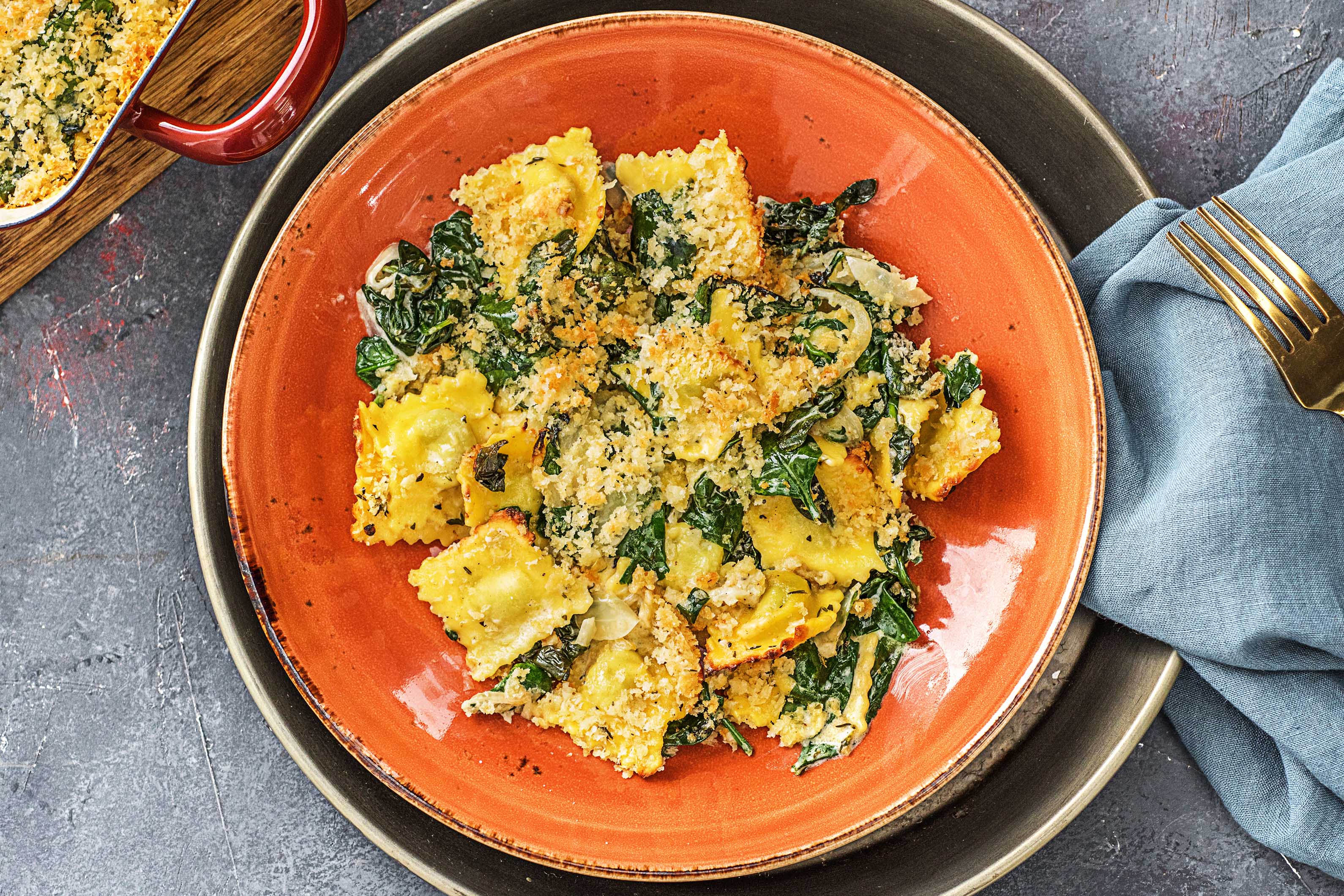 Spinach and Ricotta Ravioli Gratin Pasta Recipe HelloFresh