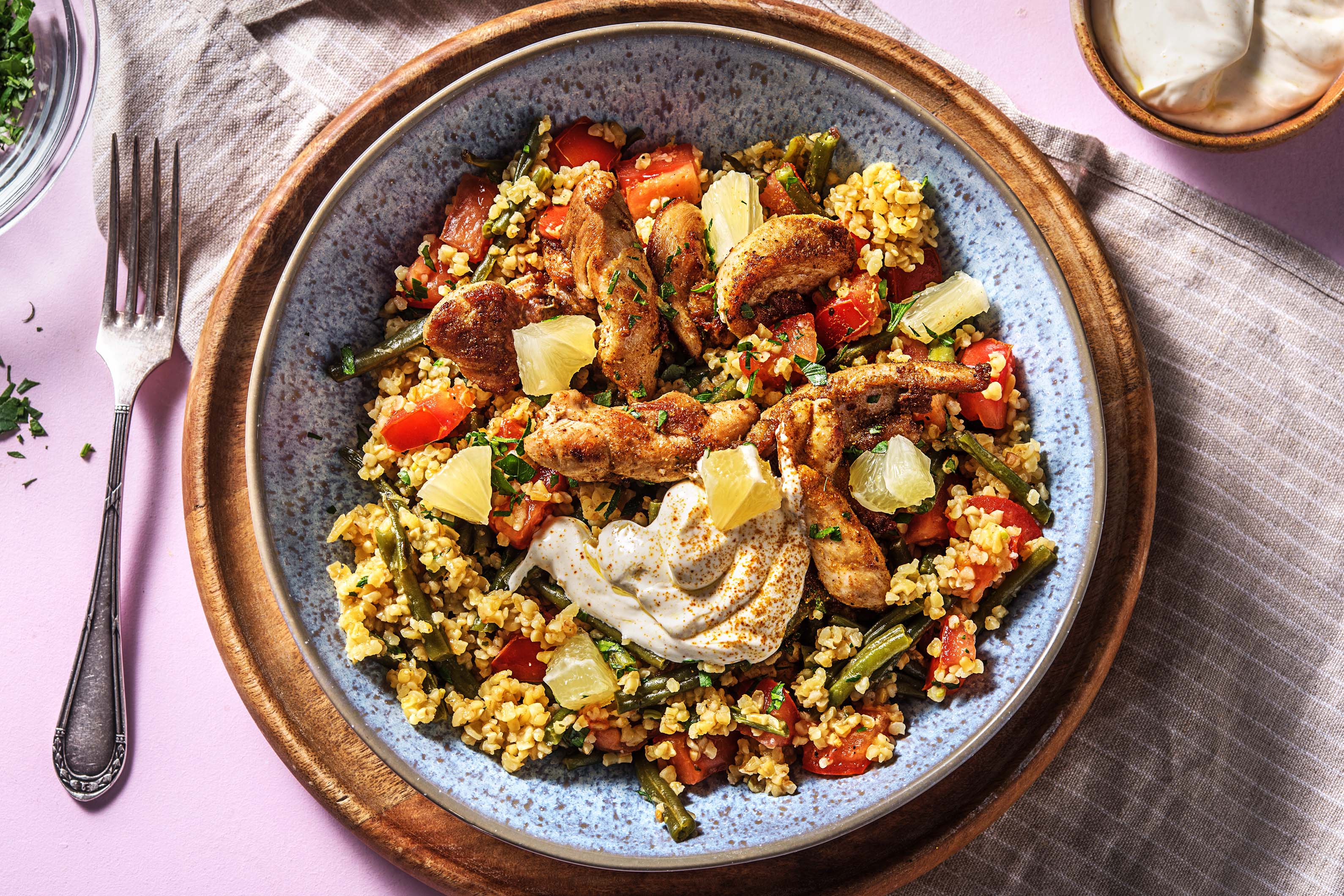 Kipshoarma met tabouleh Recept HelloFresh