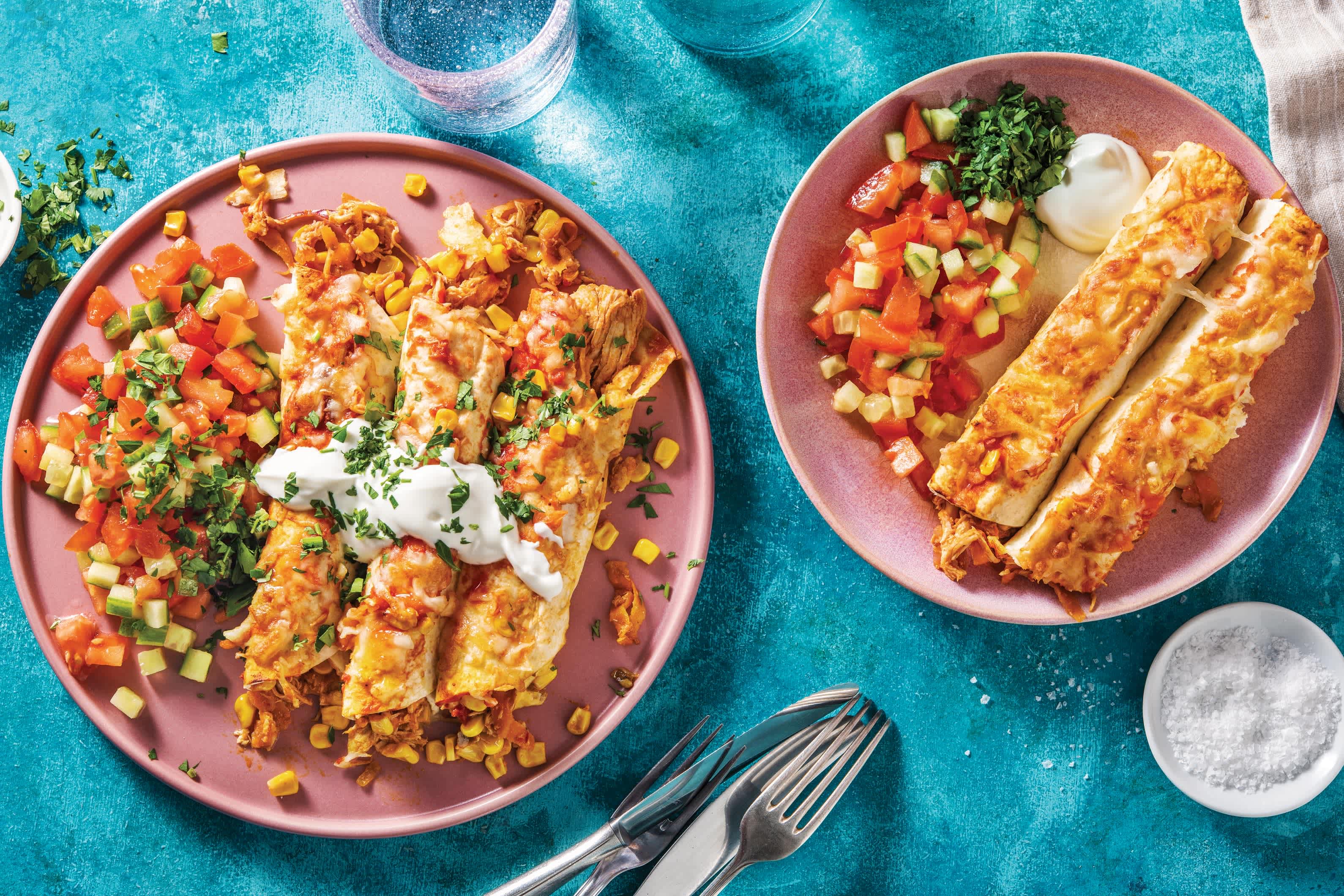 Chicken & Cheese Enchiladas Recipe HelloFresh