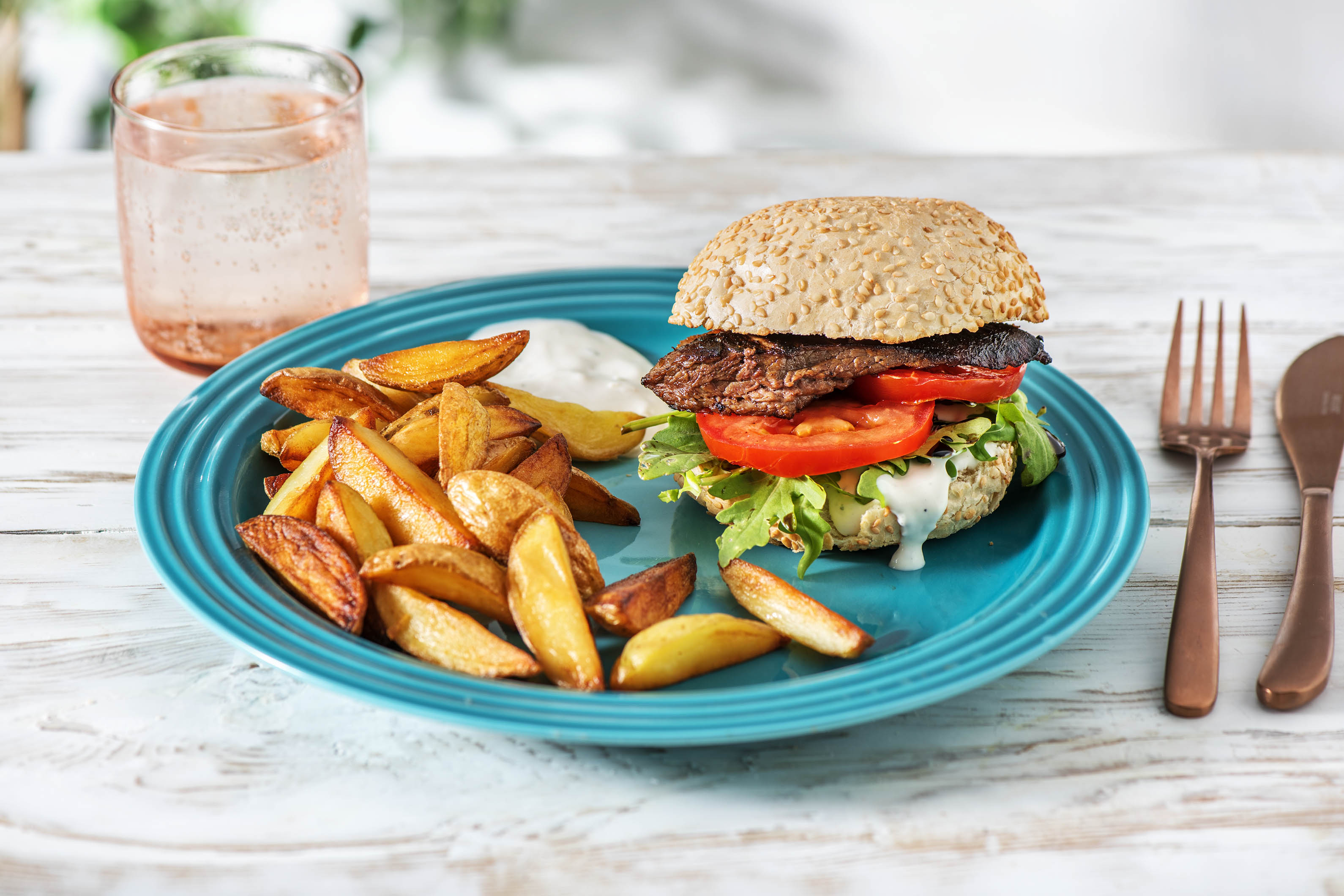 Burger mit mariniertem Steak Rezept | HelloFresh