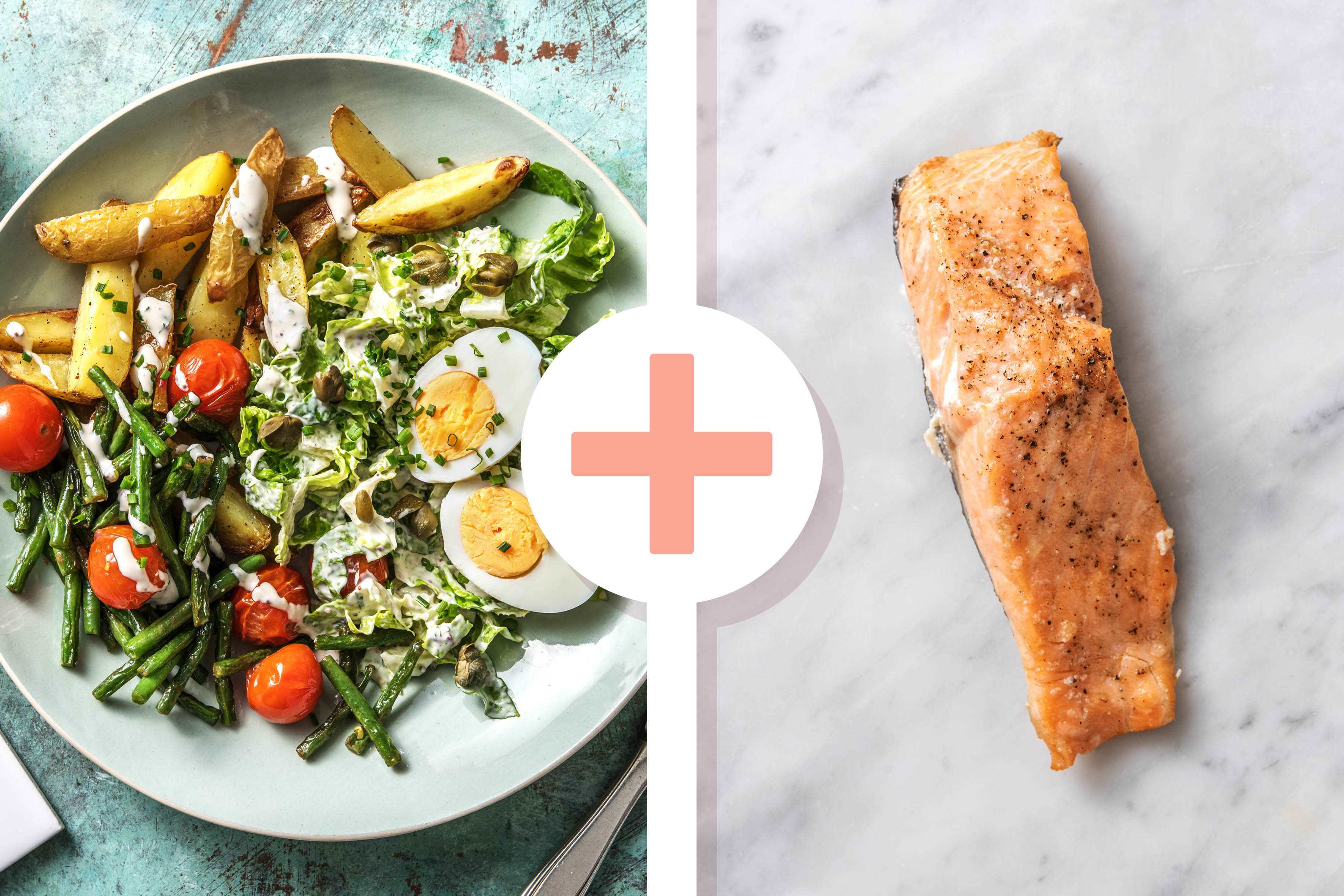 Salat nach Art Niçoise mit extra Lachsfilet Rezept | HelloFresh