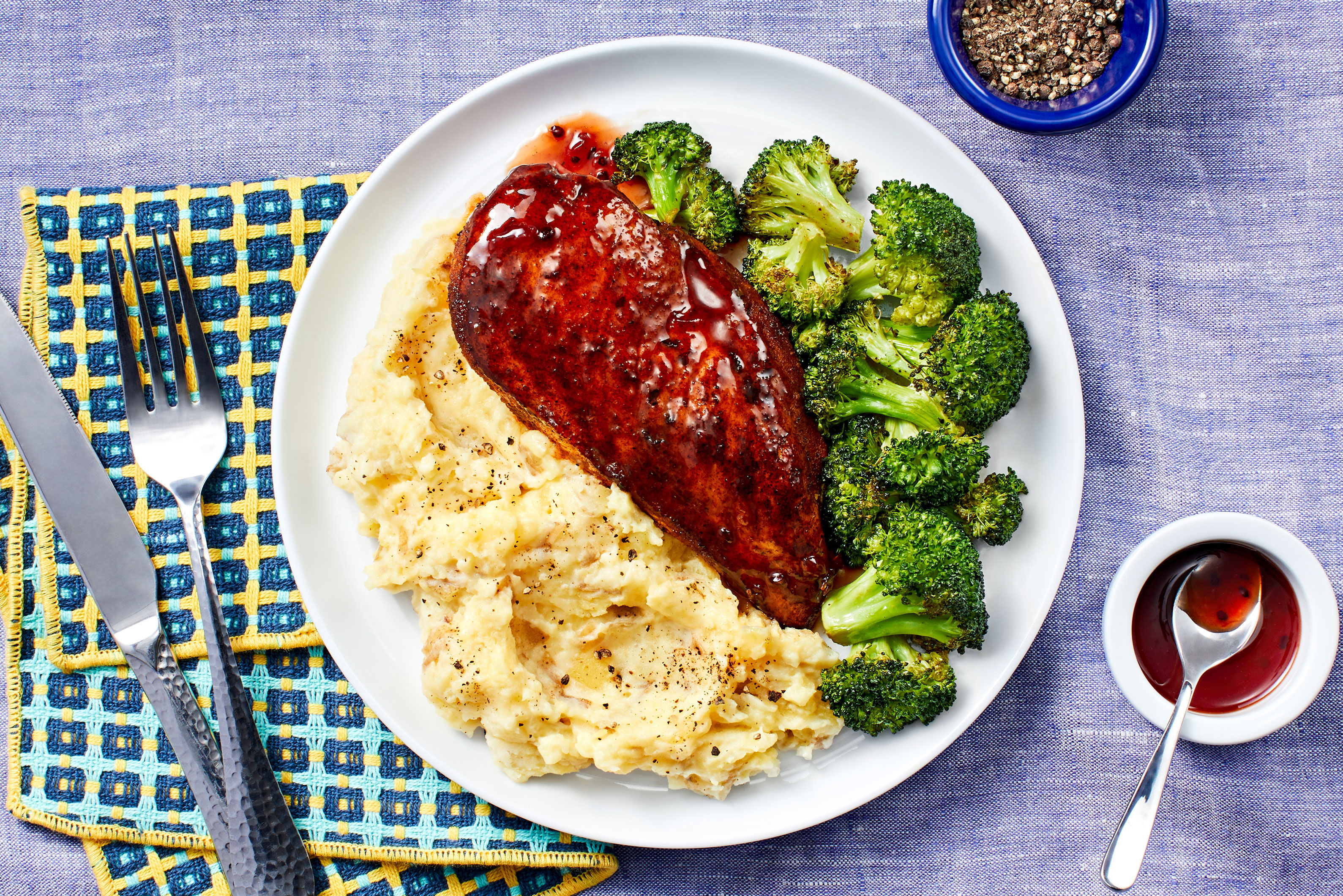 Baked Chicken and Sweet Potato Mashed Potatoes Recipe | HelloFresh