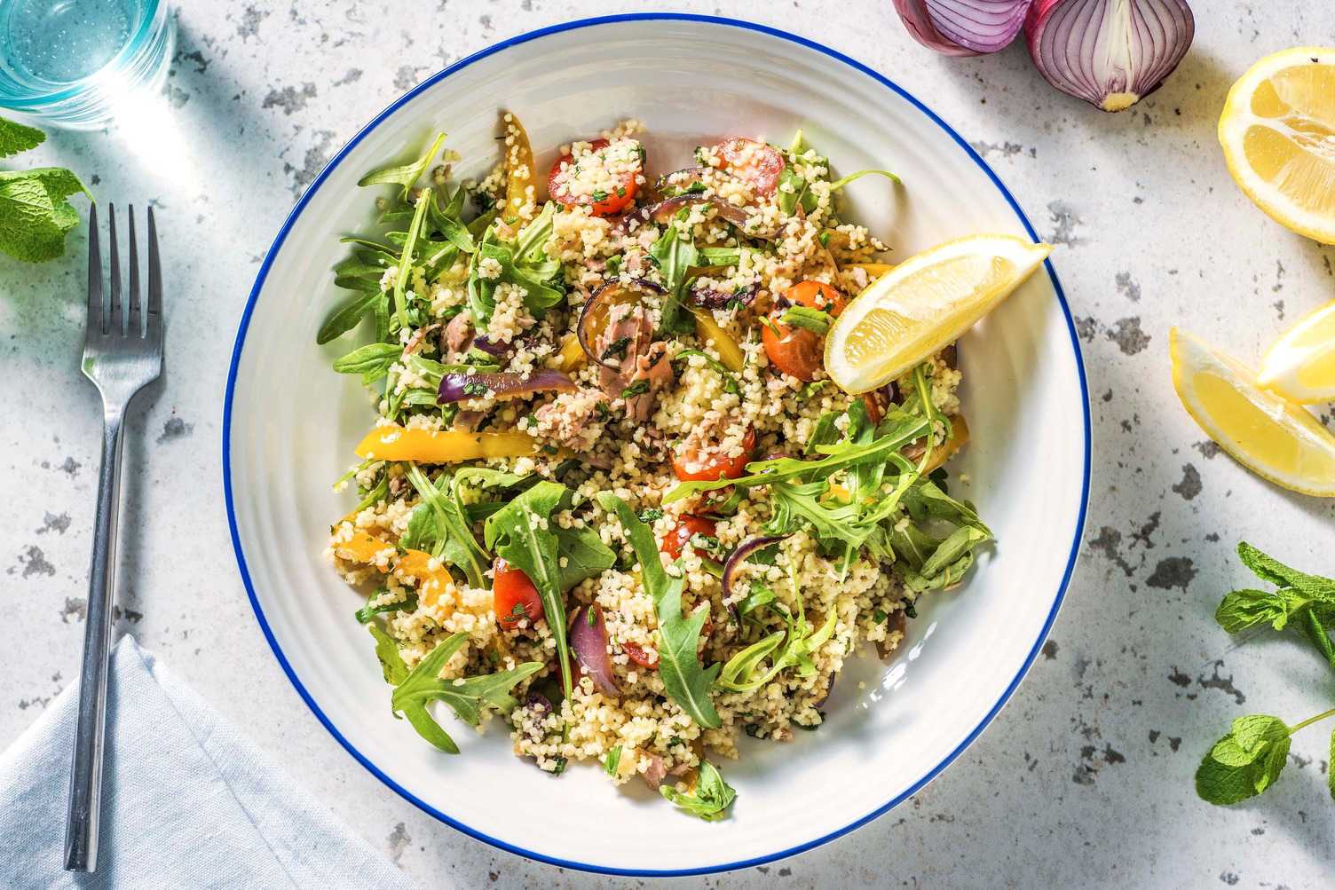 Mediterrane couscous met tonijn Recept HelloFresh