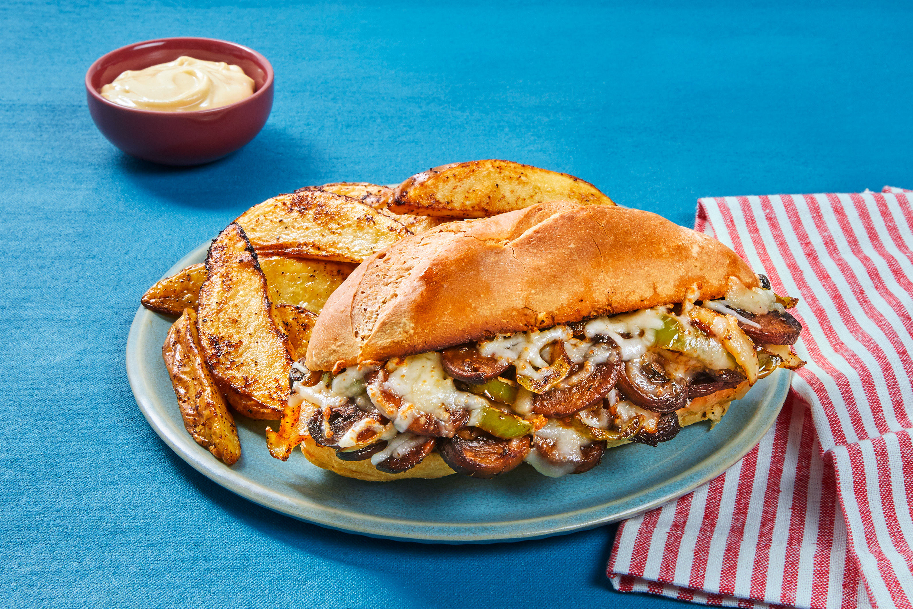 Beef, Mushroom & Mozz Hoagies