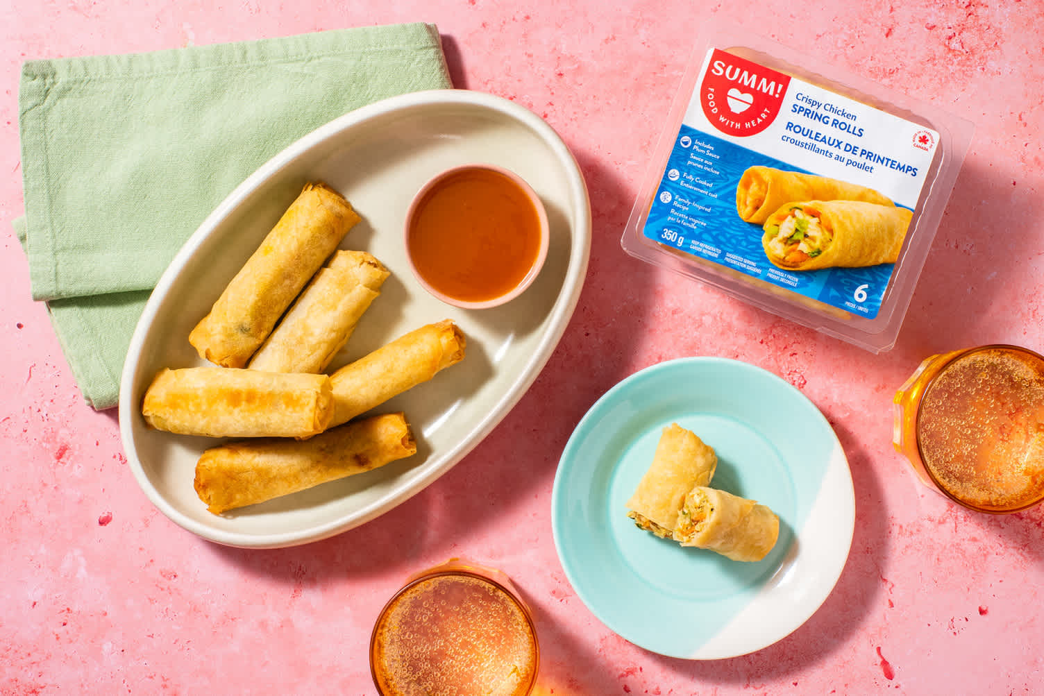 Chicken Spring Rolls with housemade plum sauce as an extra Recipe