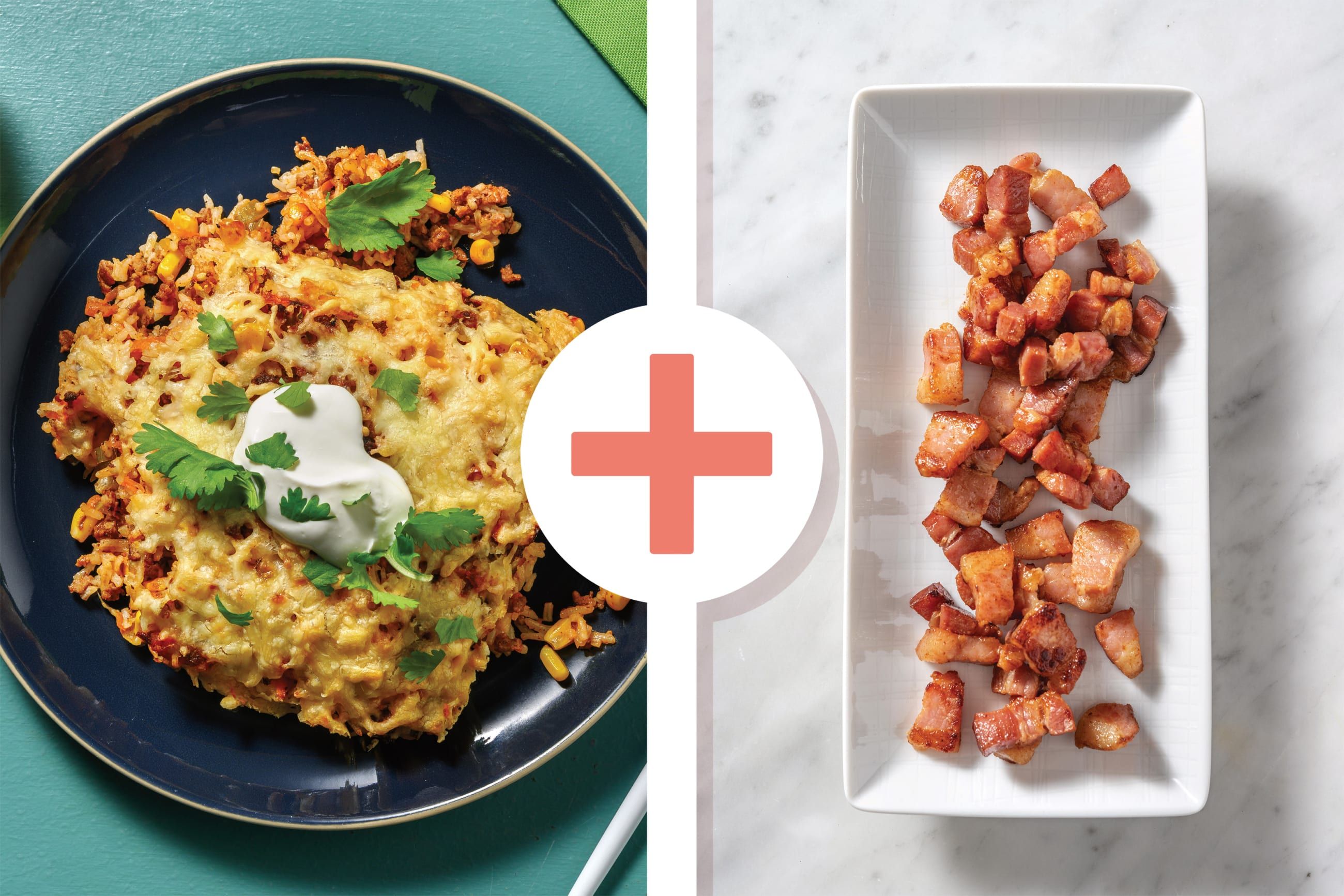 Beef Bacon Rice Cheesy Mexican Beef & Bacon Rice Bake Recipe | HelloFresh