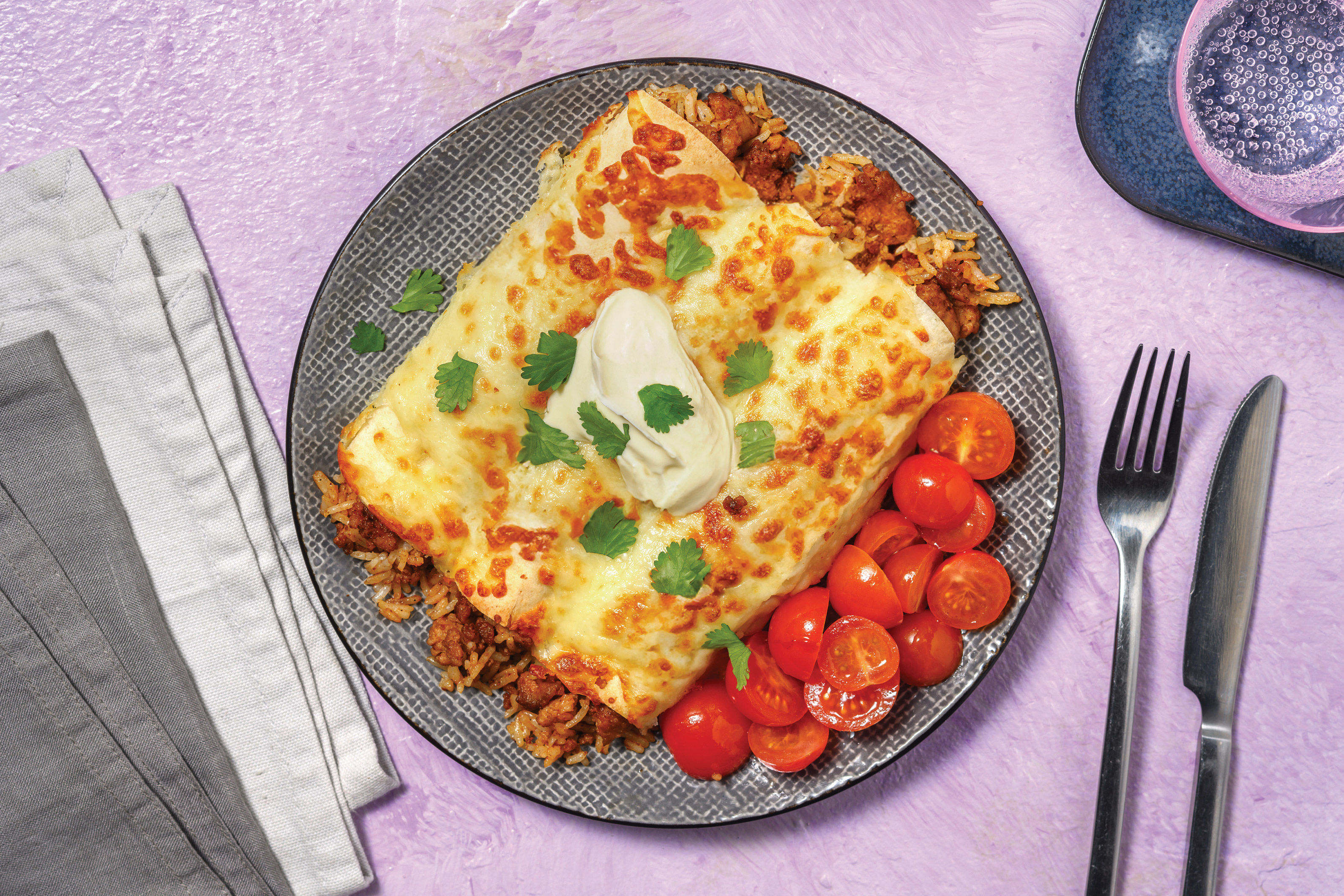 Cheesy Pork & Rice Enchiladas Recipe HelloFresh
