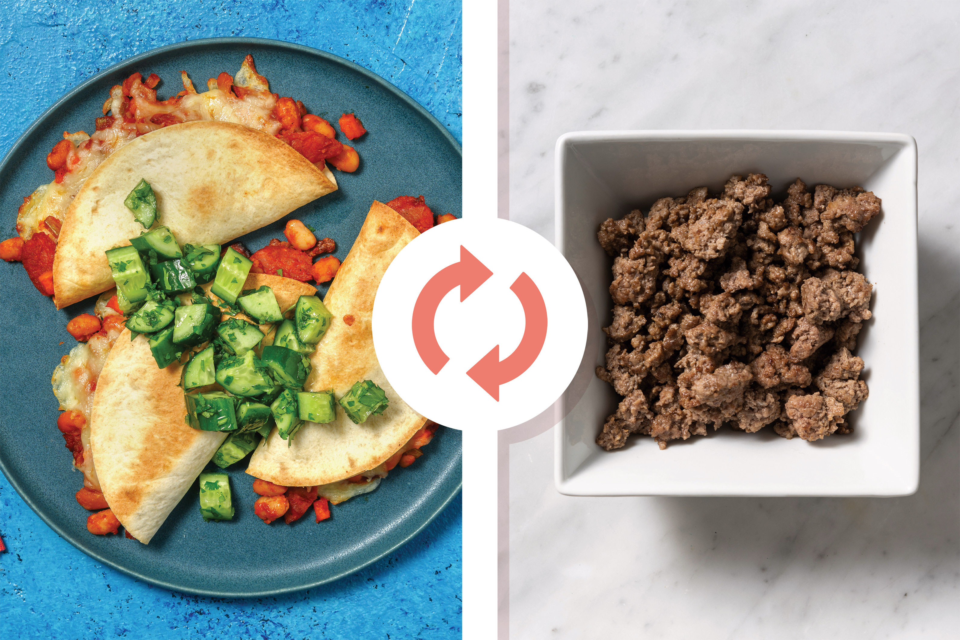 Easy Beef & Bean Quesadillas Recipe HelloFresh