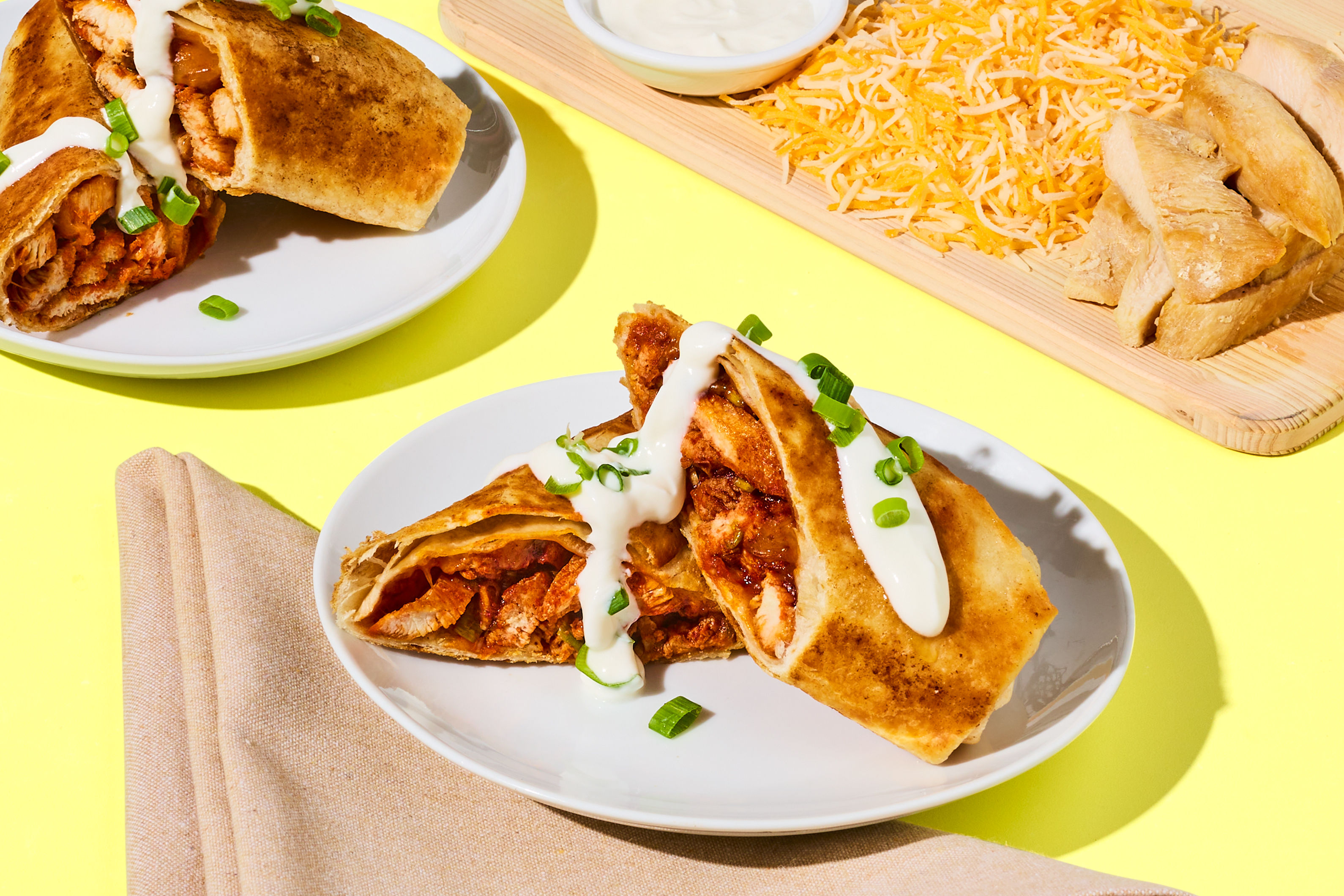 Spicy Tex Mex Cheesy Chicken Wraps