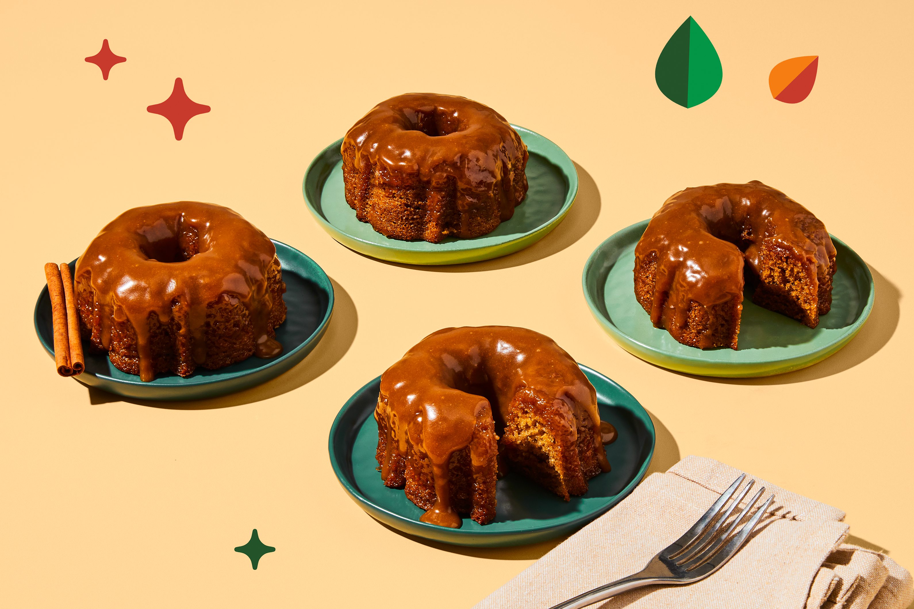 Mini Toffee Bundt Cakes Recipe