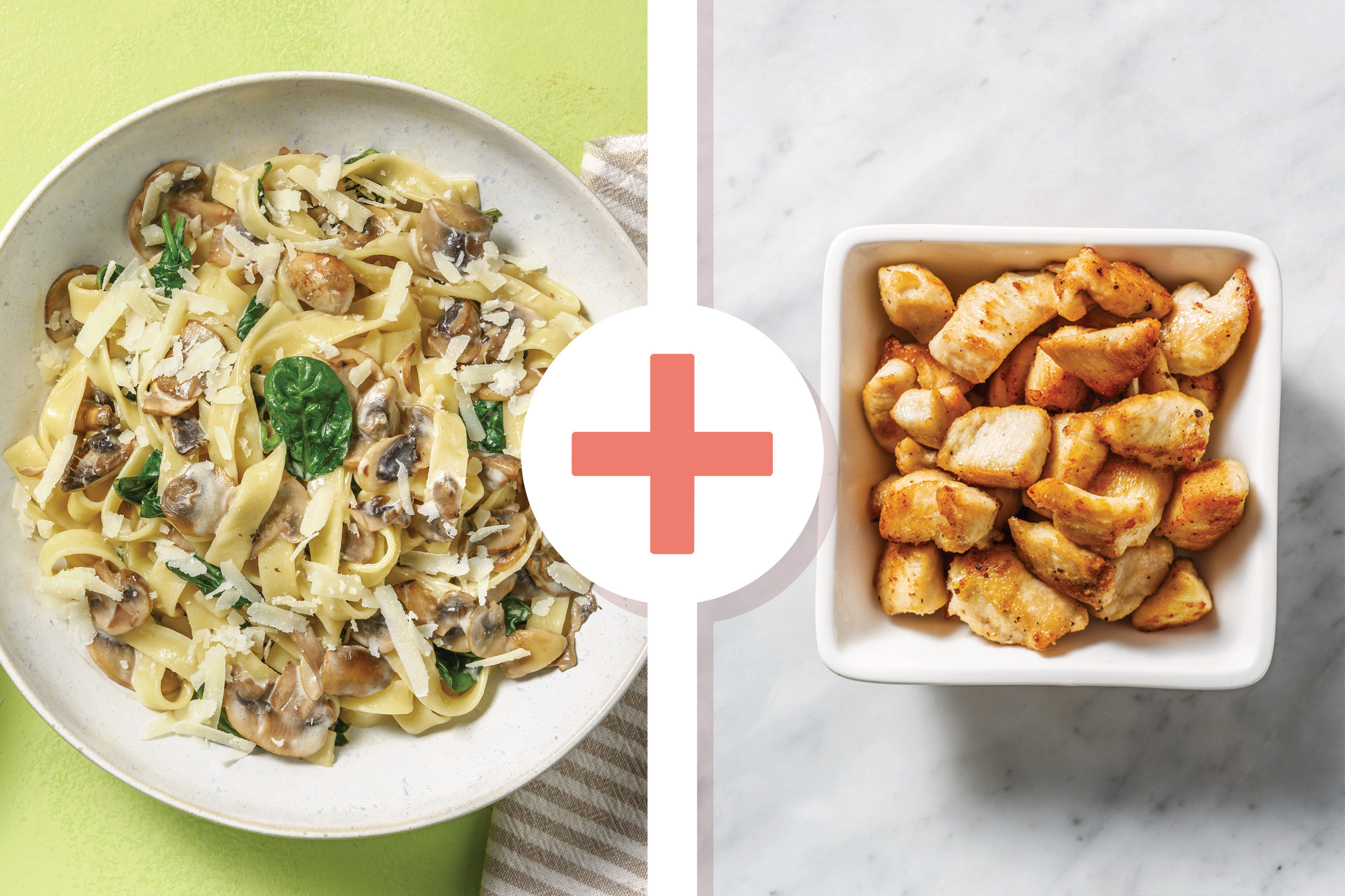 Creamy Chicken, Mushroom & Truffle Fettuccine Recipe HelloFresh