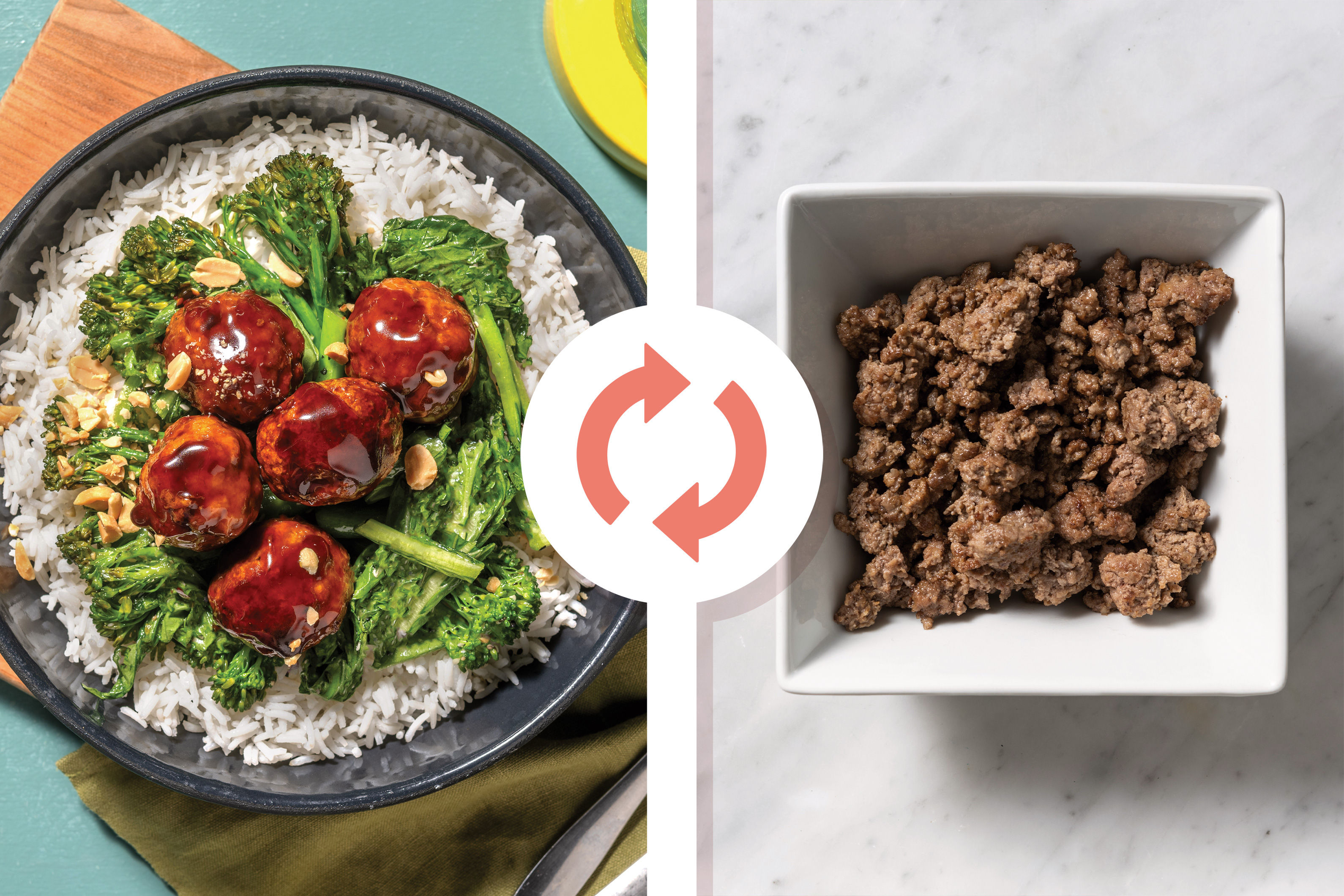 Quick Hoisin Beef Meatballs & Jasmine Rice Recipe HelloFresh