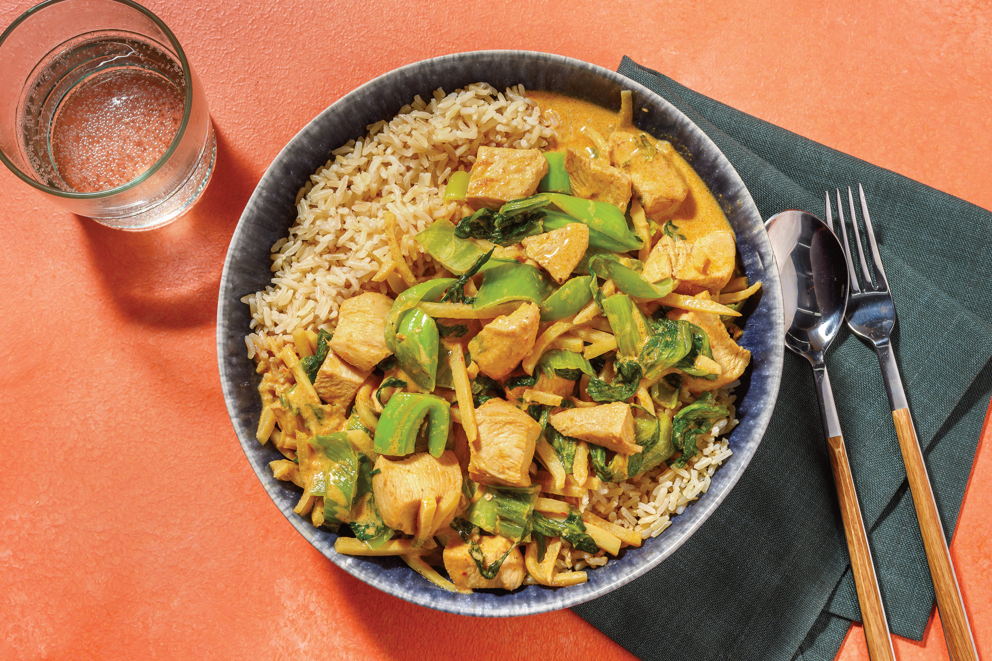 Double Mild Thai Red Chicken Curry & Brown Rice Recipe | HelloFresh