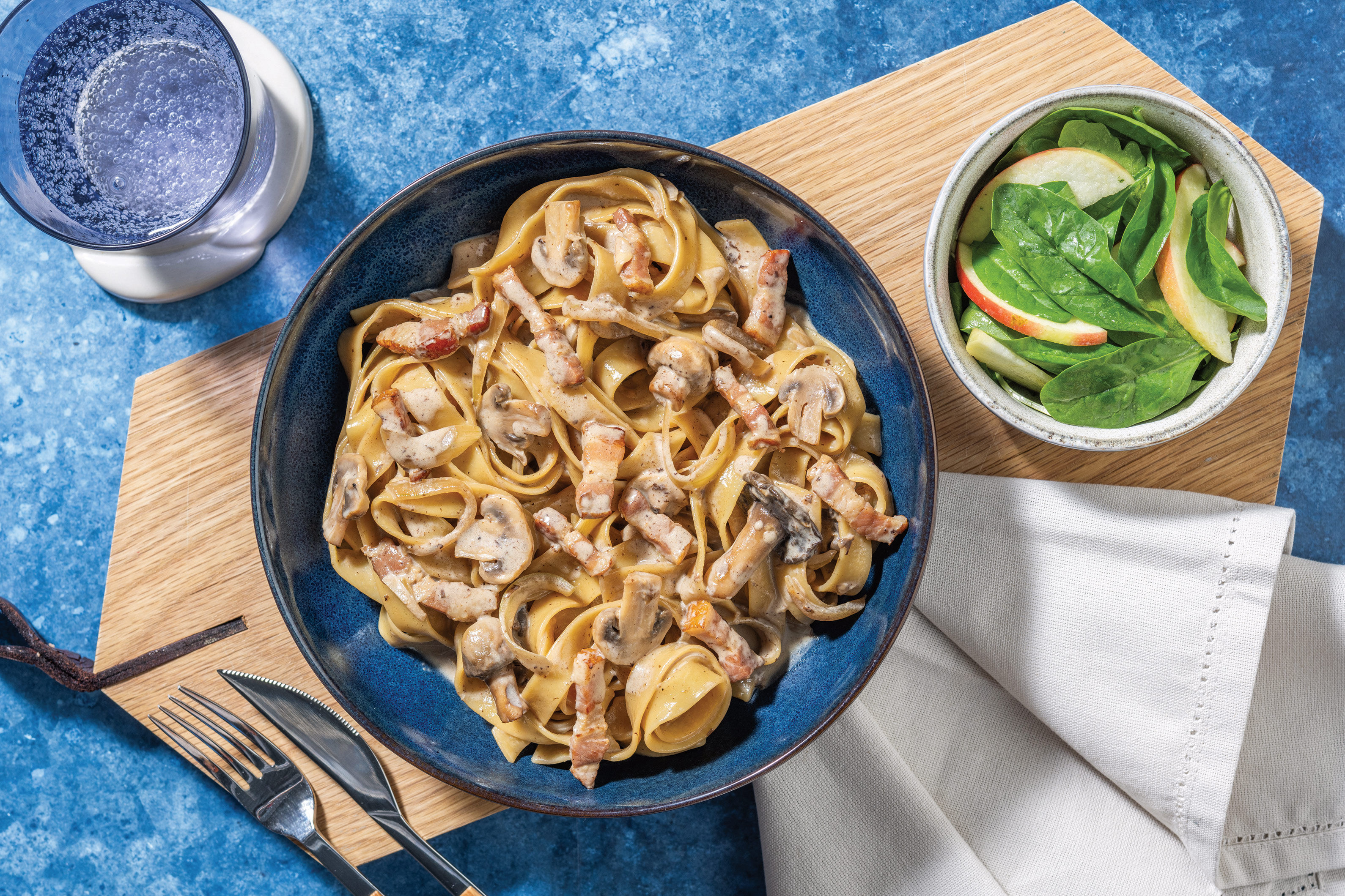 Quick Creamy Bacon, Mushroom & Parmesan Pasta Recipe HelloFresh