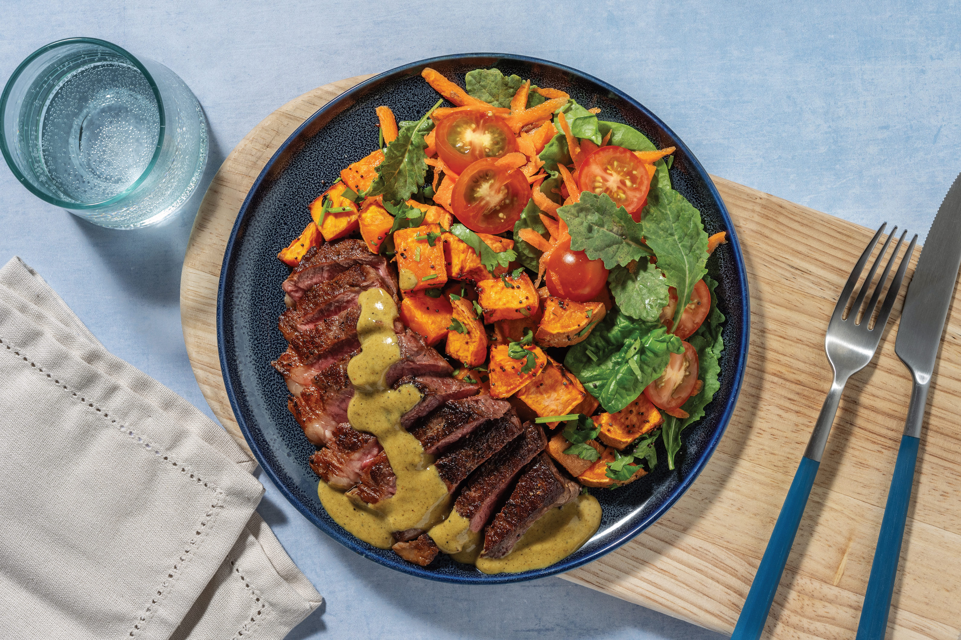 Double MumbaiSpiced Beef Rump & Supergreen Salad Recipe HelloFresh