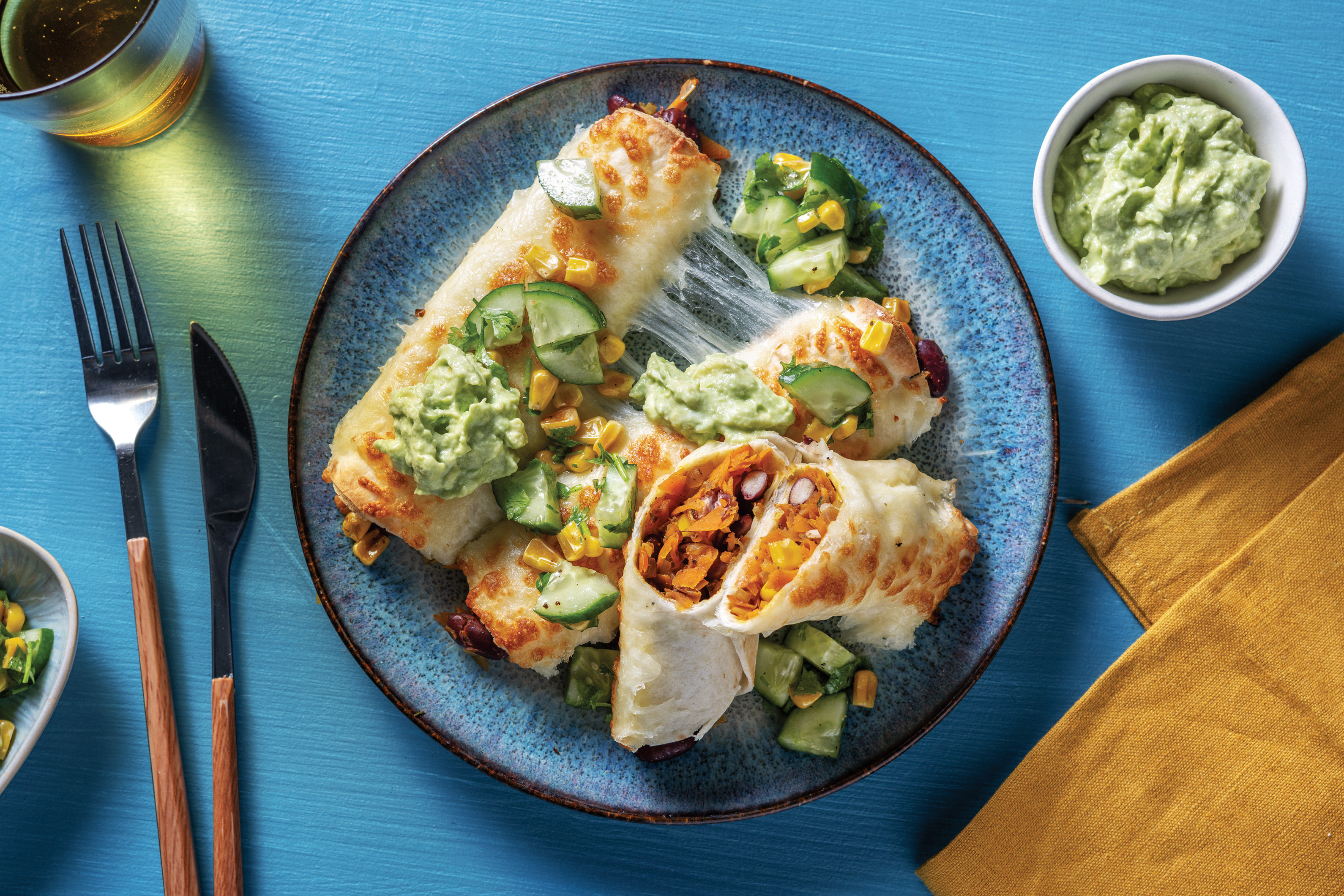Mexican Bean Enchiladas & Sour Cream Recipe HelloFresh