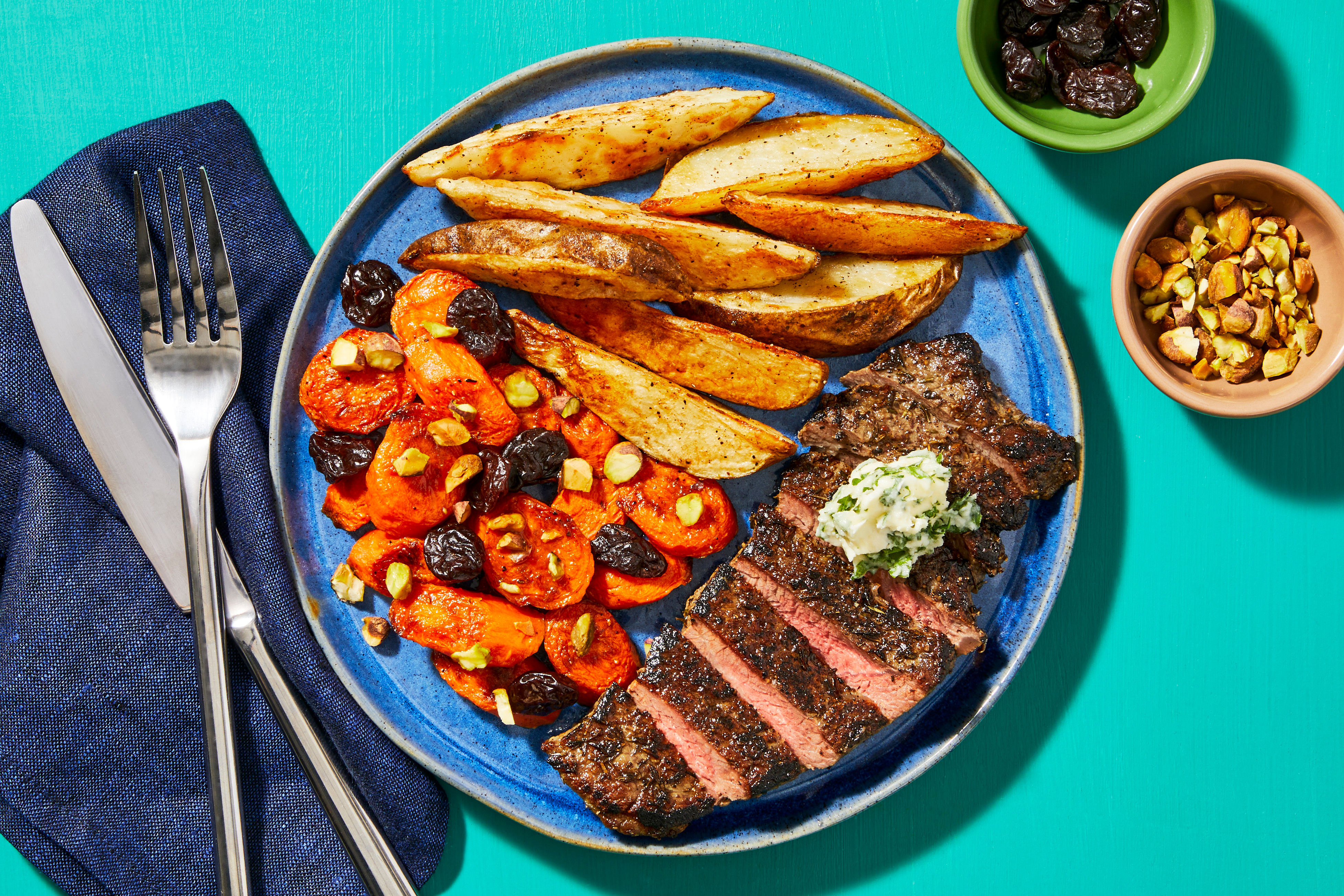 Pan Seared Steak with Parsley Butter