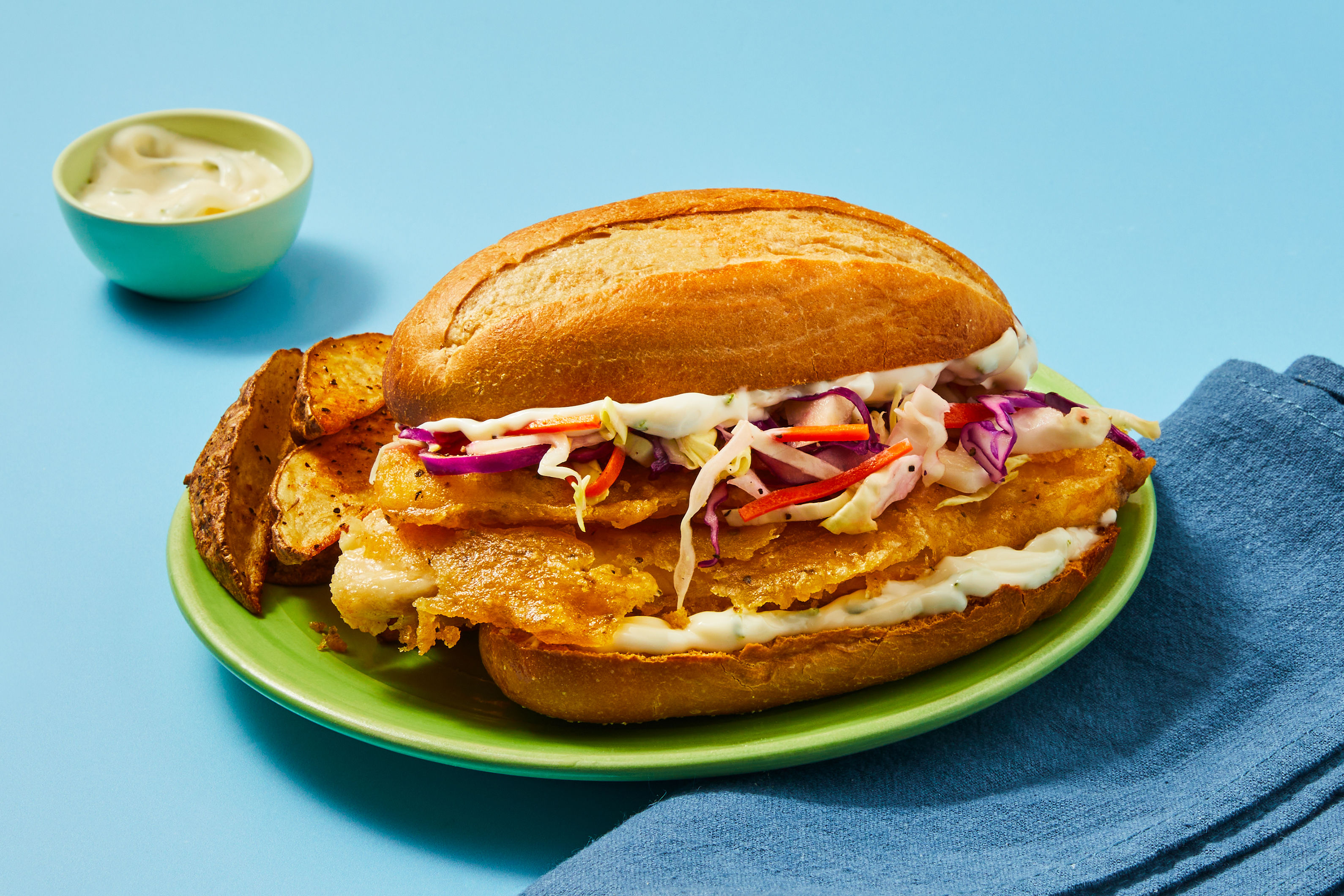 Cajun Spiced Crispy Tilapia Sandwiches