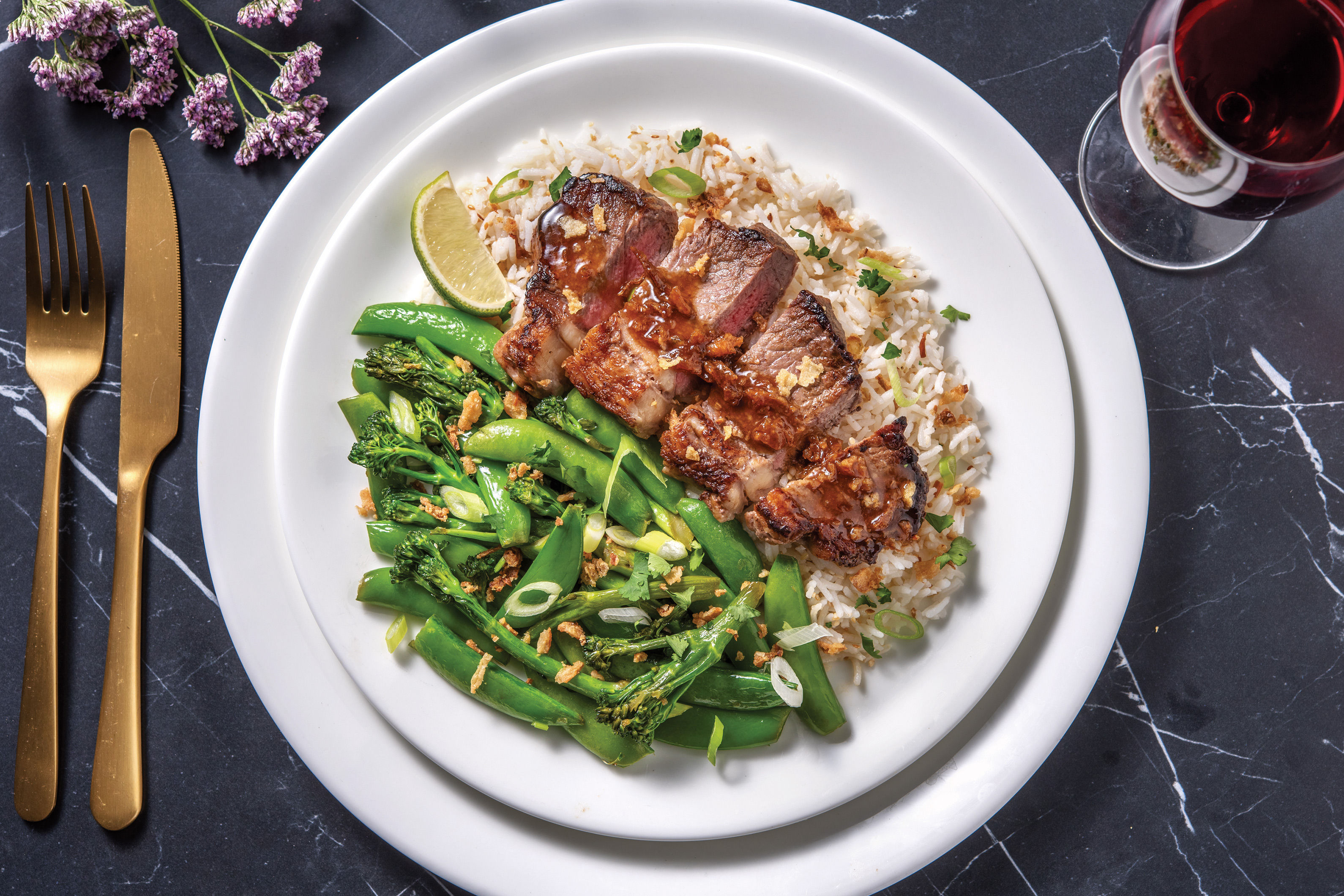 Oyster Sauce Sirloin & GingerSoy Greens Recipe HelloFresh
