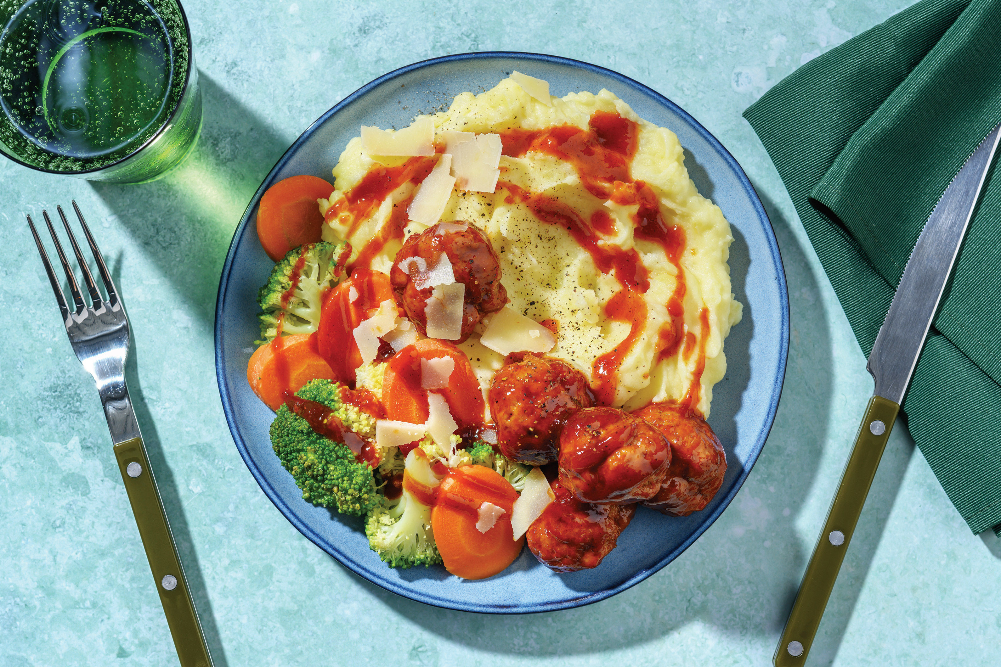 Quick Paprika Beef Meatballs & Potato Mash Recipe HelloFresh