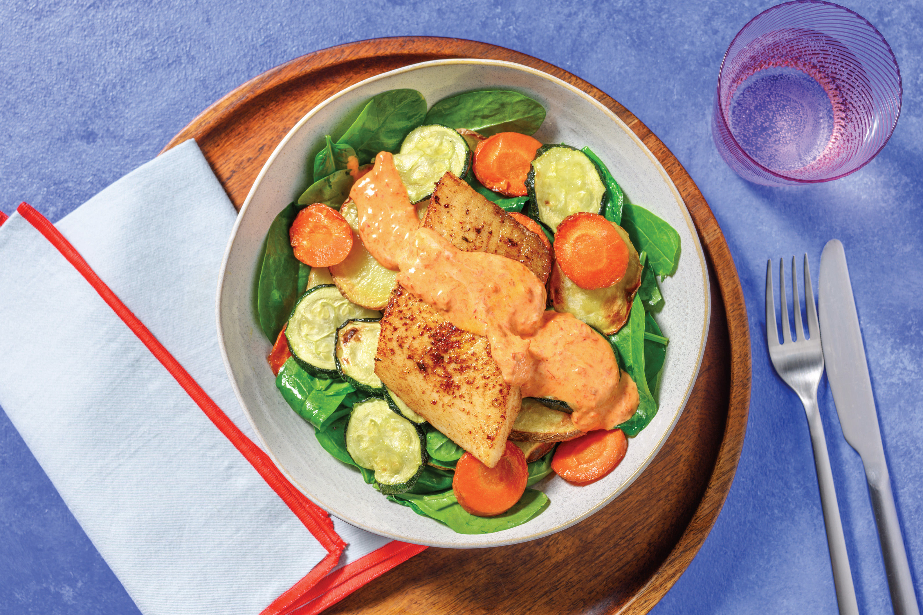 Easy Double Golden Fish & Roast Veggie Coin Toss Recipe | HelloFresh