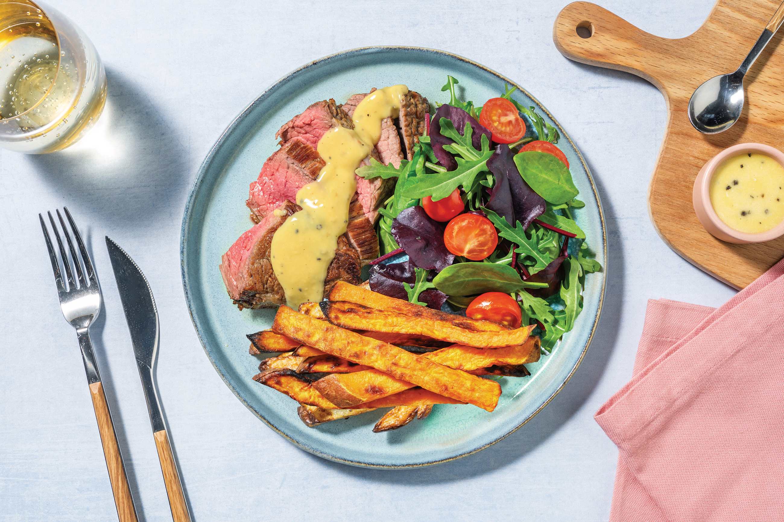 Peppered Rump Beef Rump & Peppercorn Hollandaise Sauce Recipe | HelloFresh