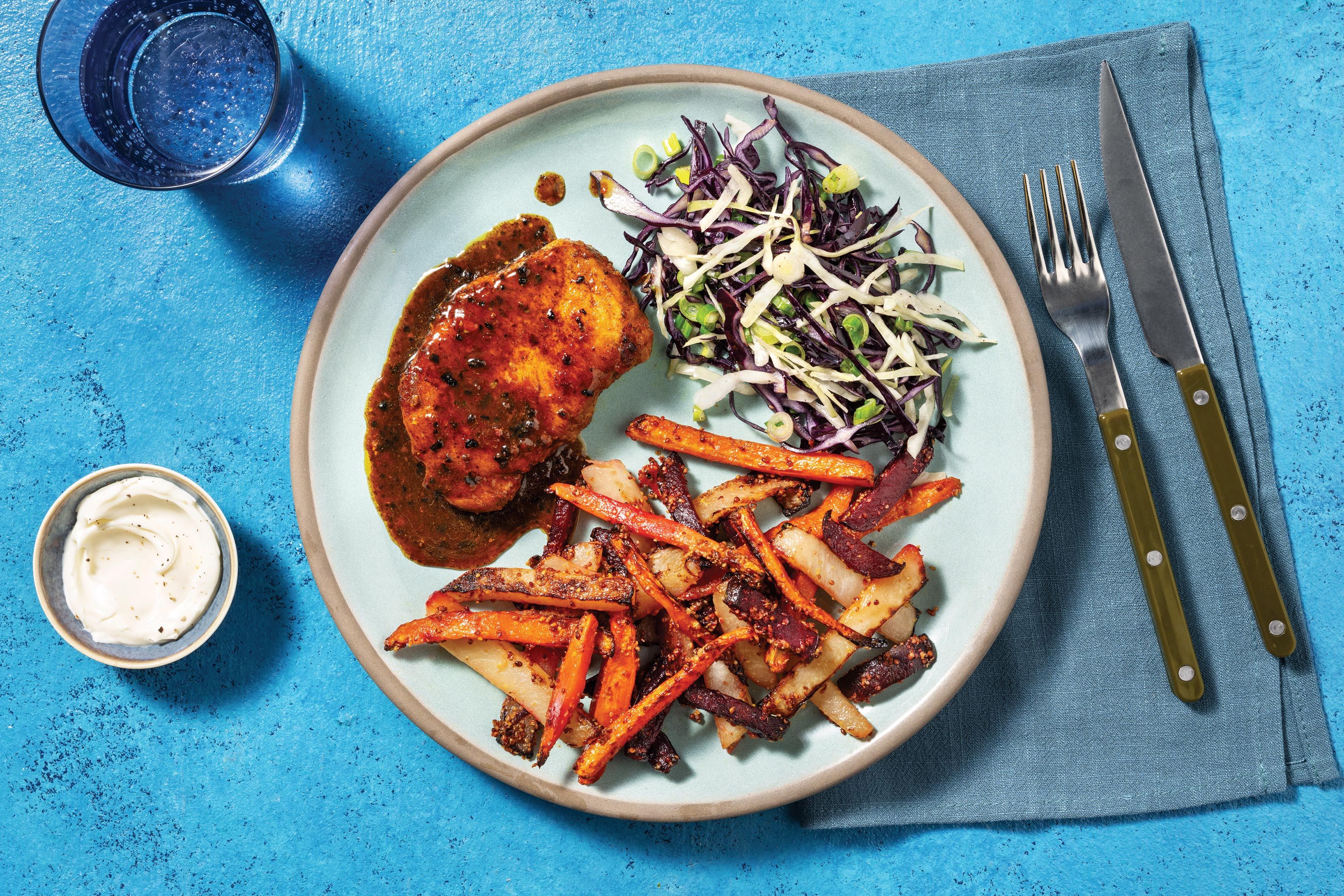IndianSpiced Pork & Bombay Veggie Fries Recipe HelloFresh