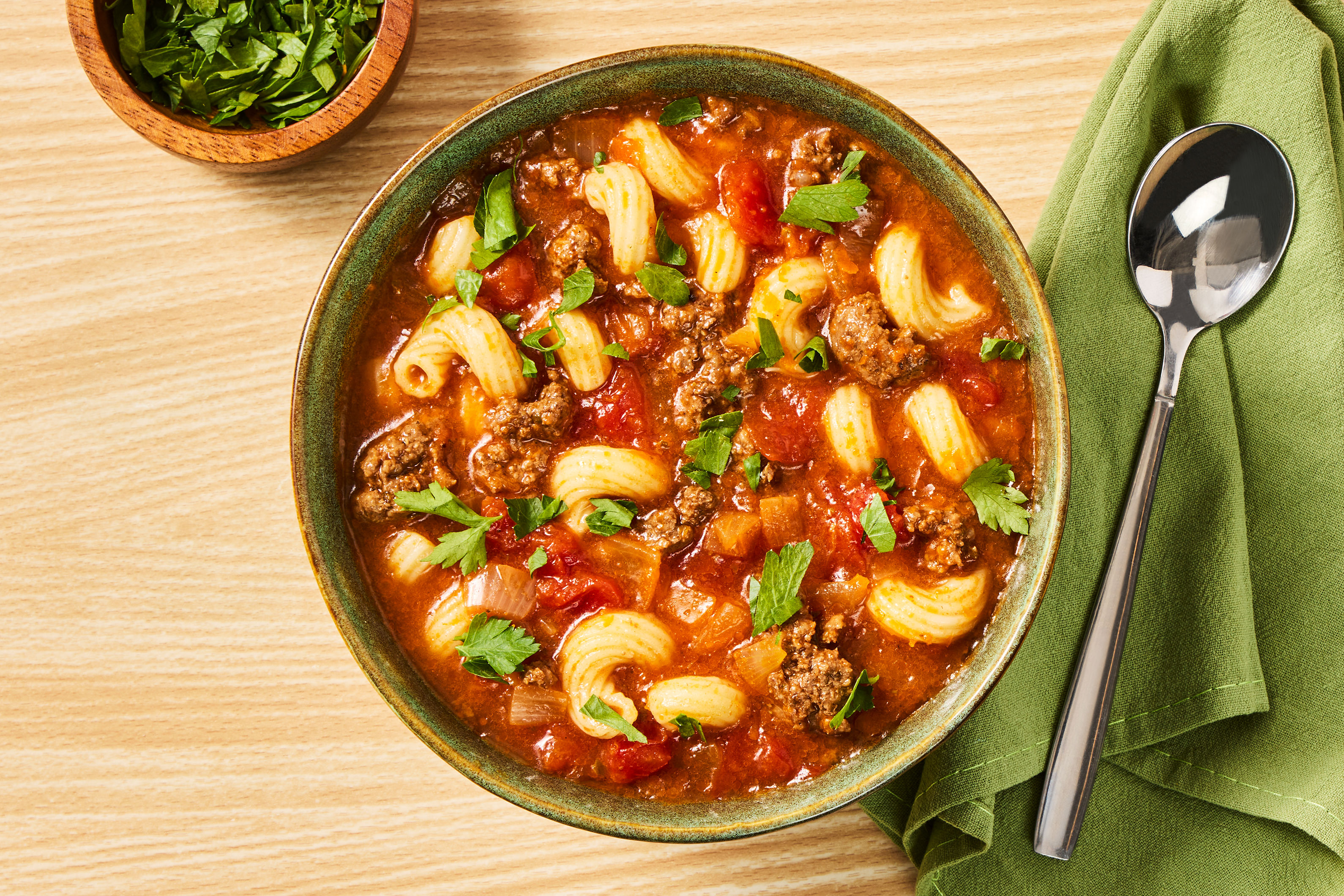 Hearty Turkey Burger Noodle Soup