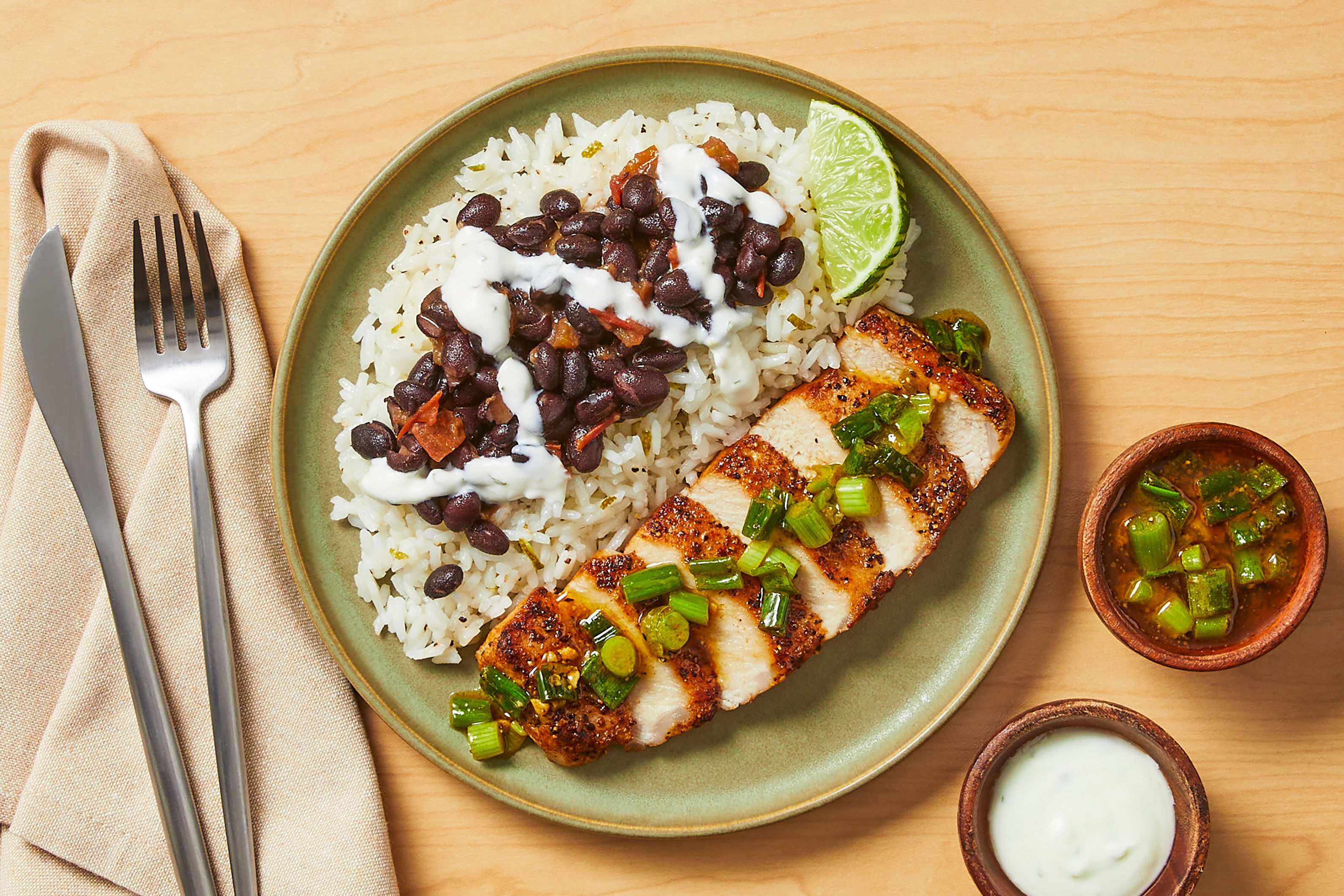 Chicken with Zesty Green Onion Salsa